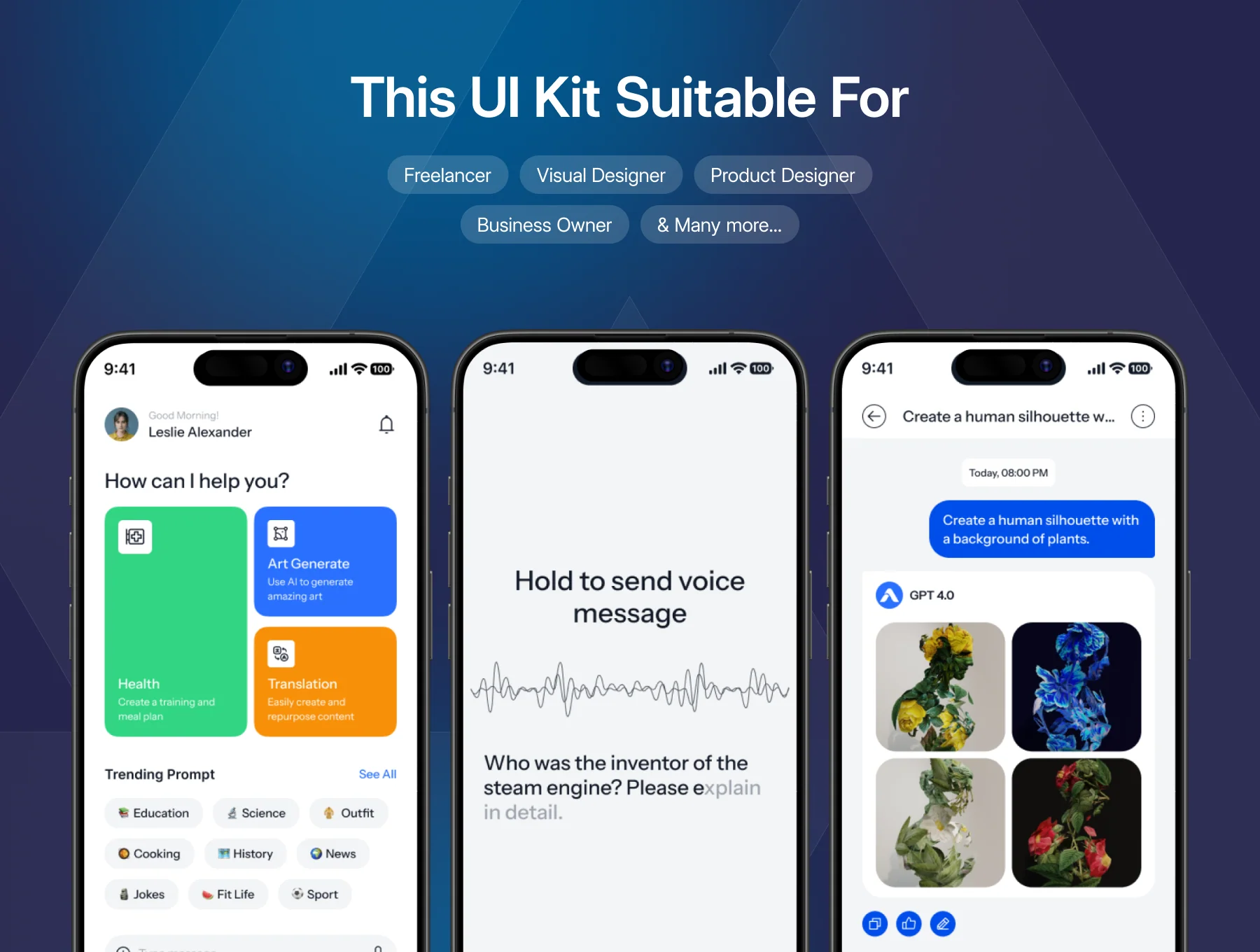 Agan - AI Chatbot Mobile App UI Kit 7