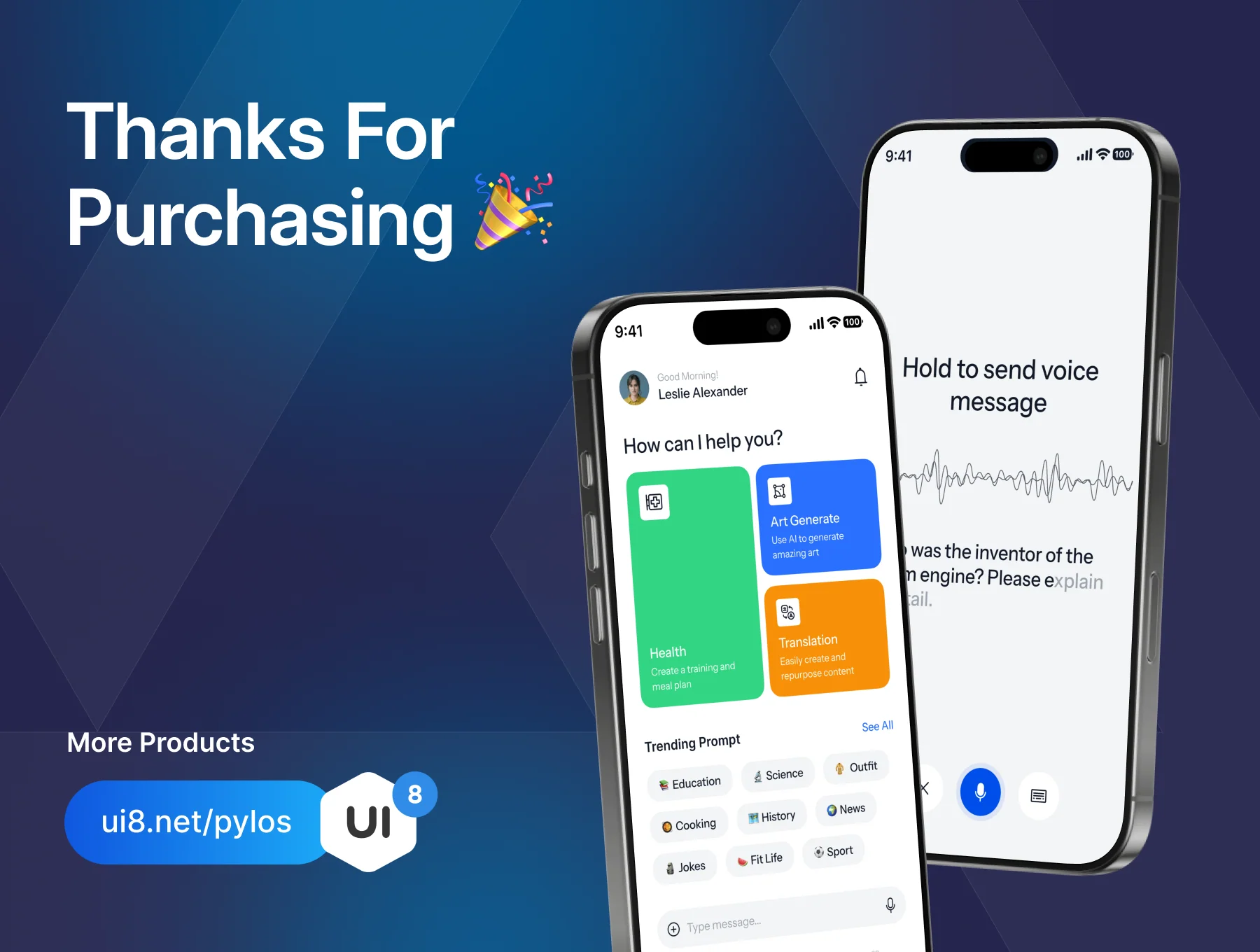 Agan - AI Chatbot Mobile App UI Kit 8