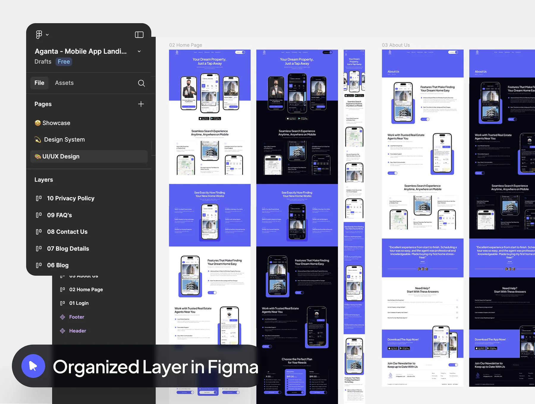 Aganta - Mobile App Landing Website UI Kit 7