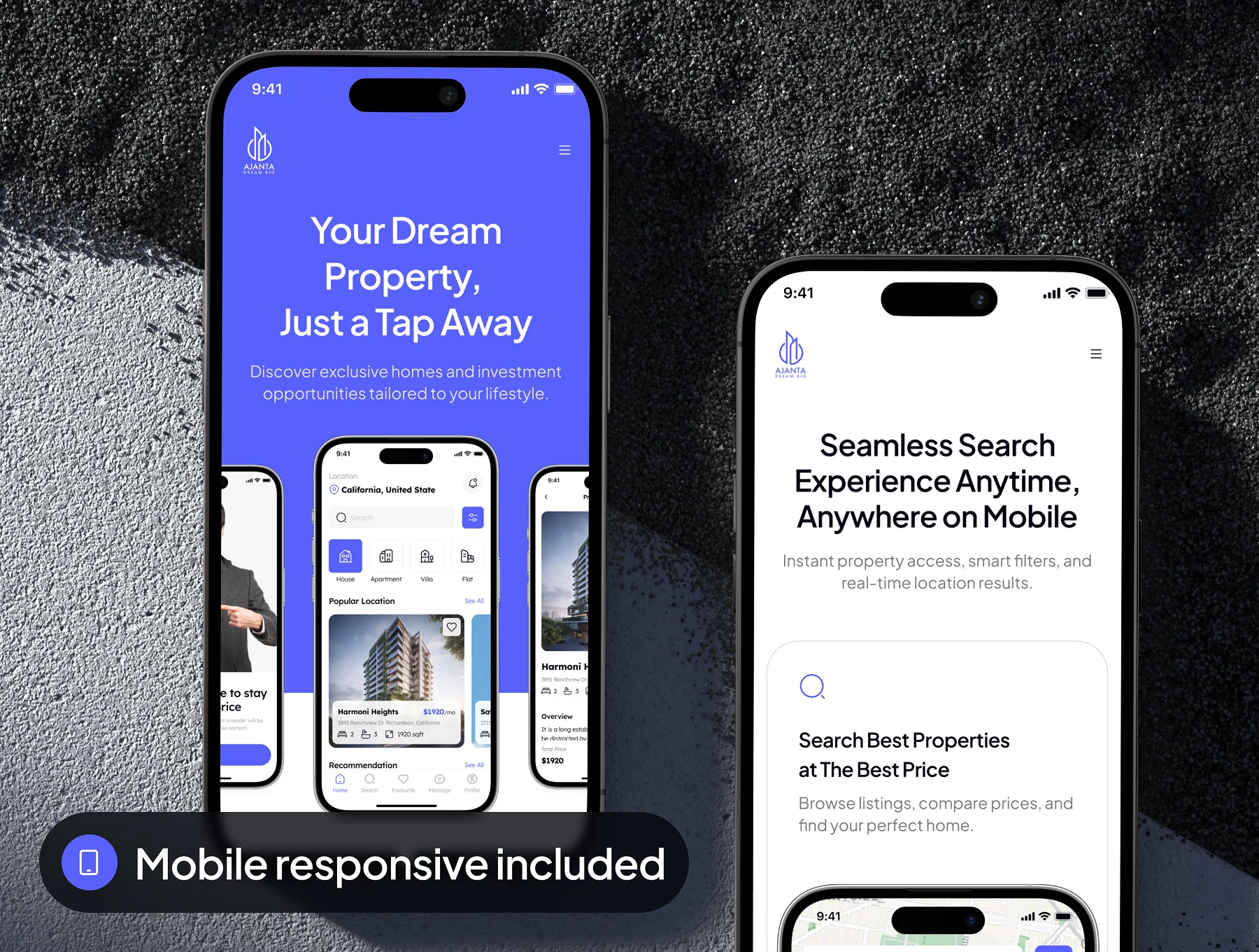 Aganta - Mobile App Landing Website UI Kit 8