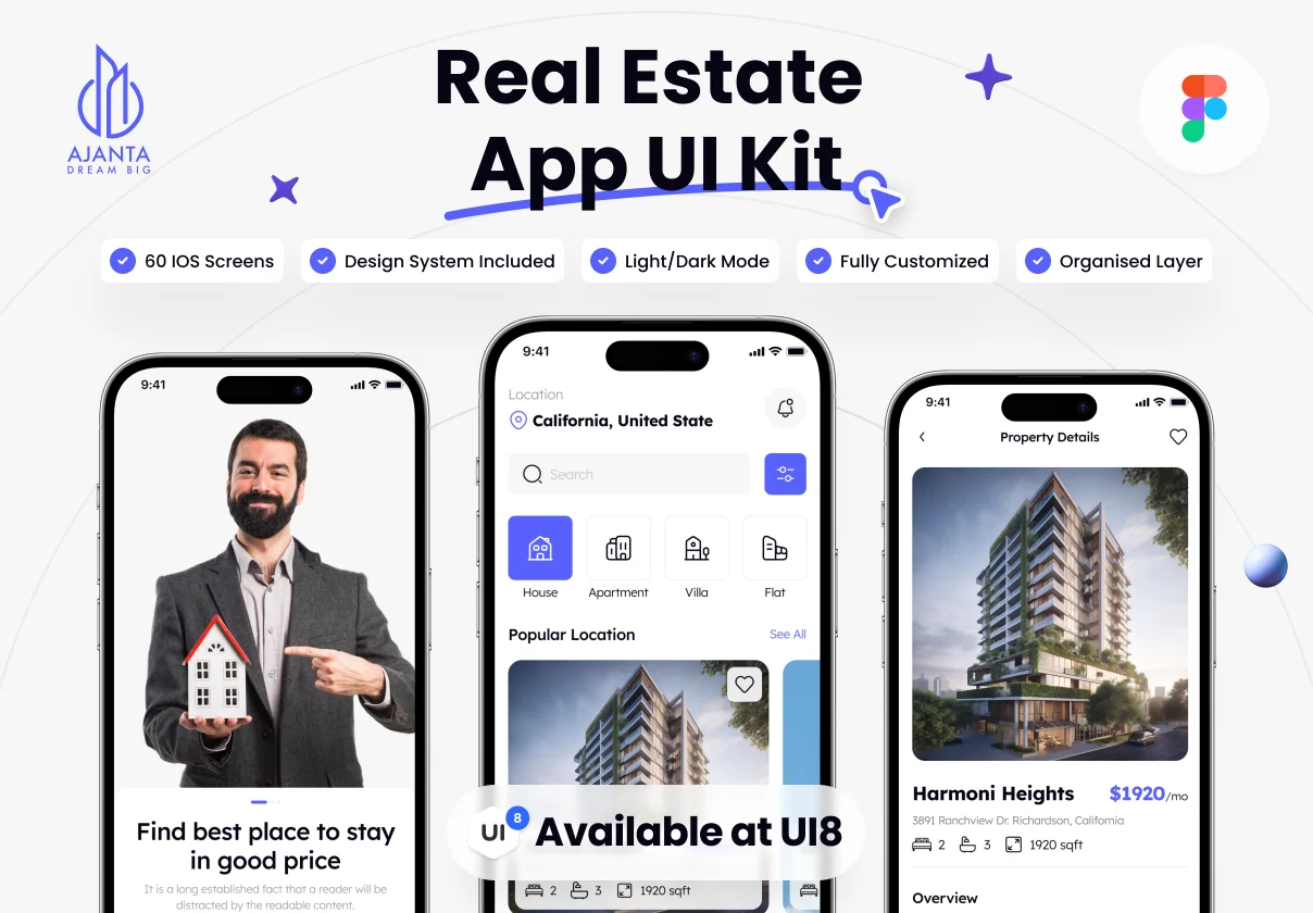 Aganta - Real Estate App UI Kit