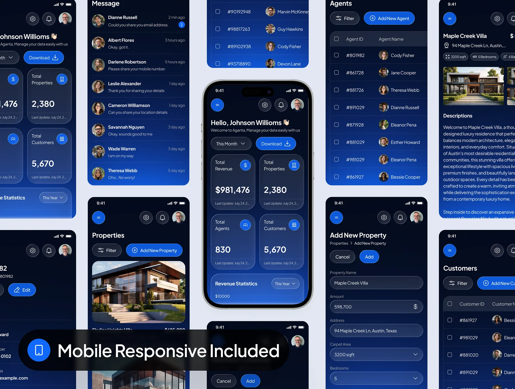Aganta - Real Estate Dashboard Admin UI Kit 5