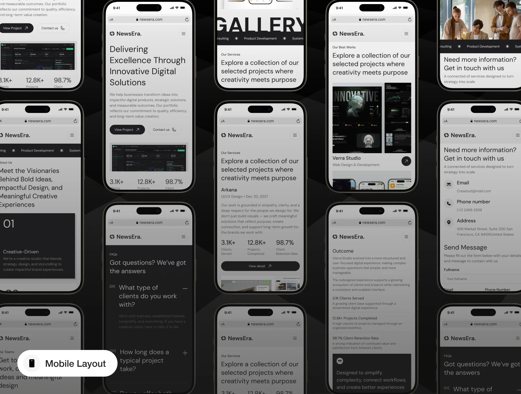 Agency Portfolio Websites Template 4