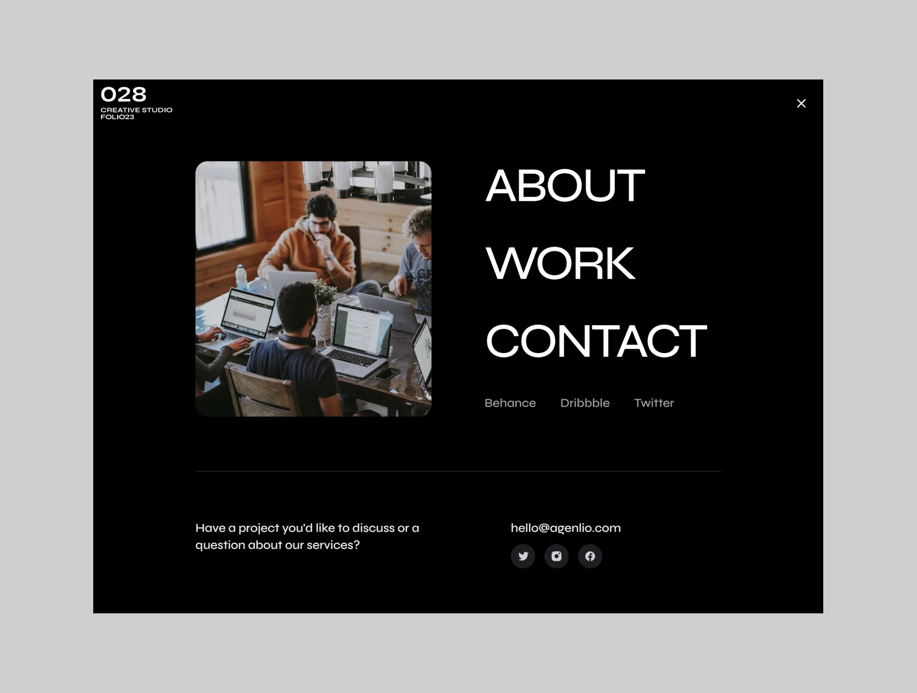 Agenlio - The Unique Portfolio Template 4