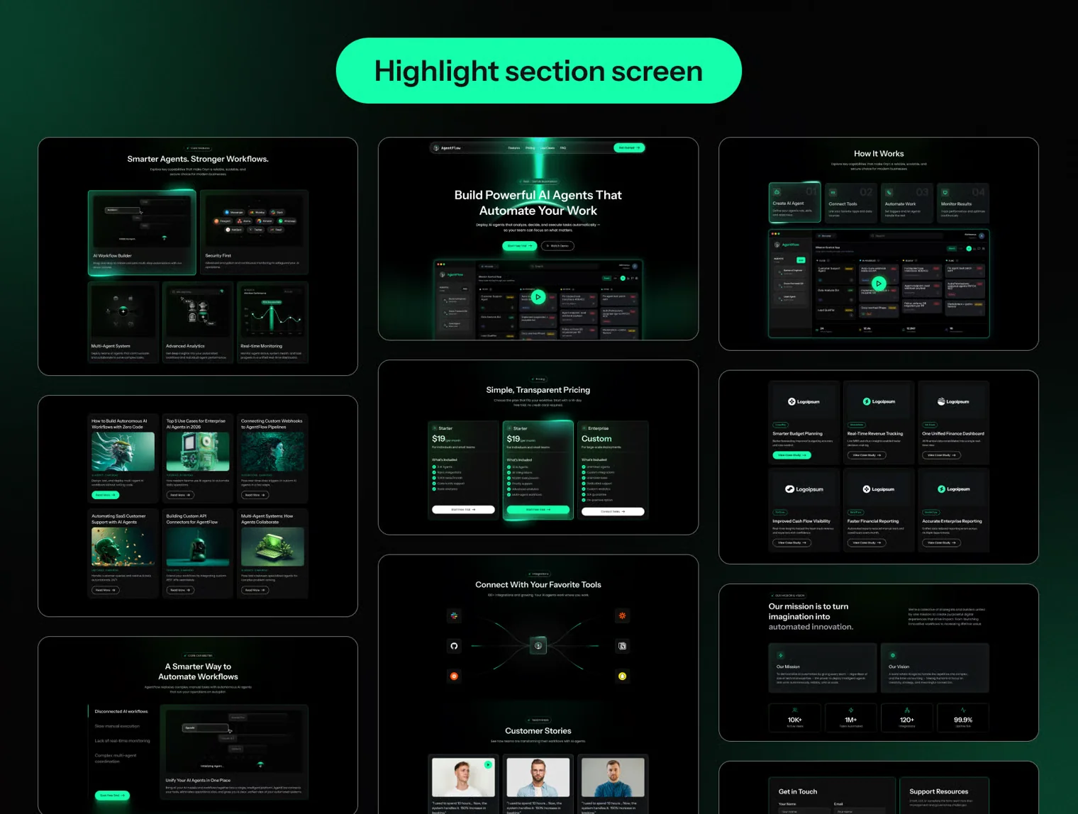 AgentFlow – Workflow Automation AI SaaS Website Template 3