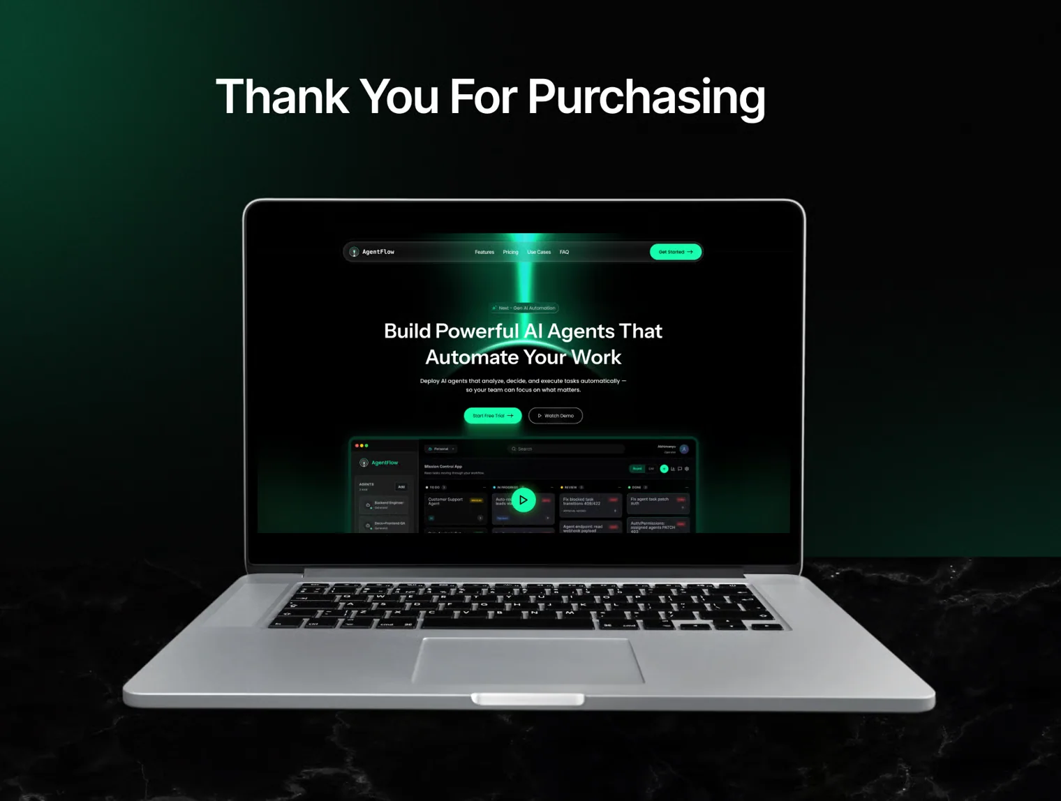 AgentFlow – Workflow Automation AI SaaS Website Template 6