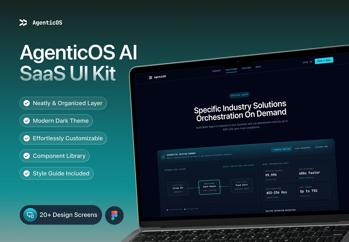 AgenticOS - AI SaaS Website UI Kit