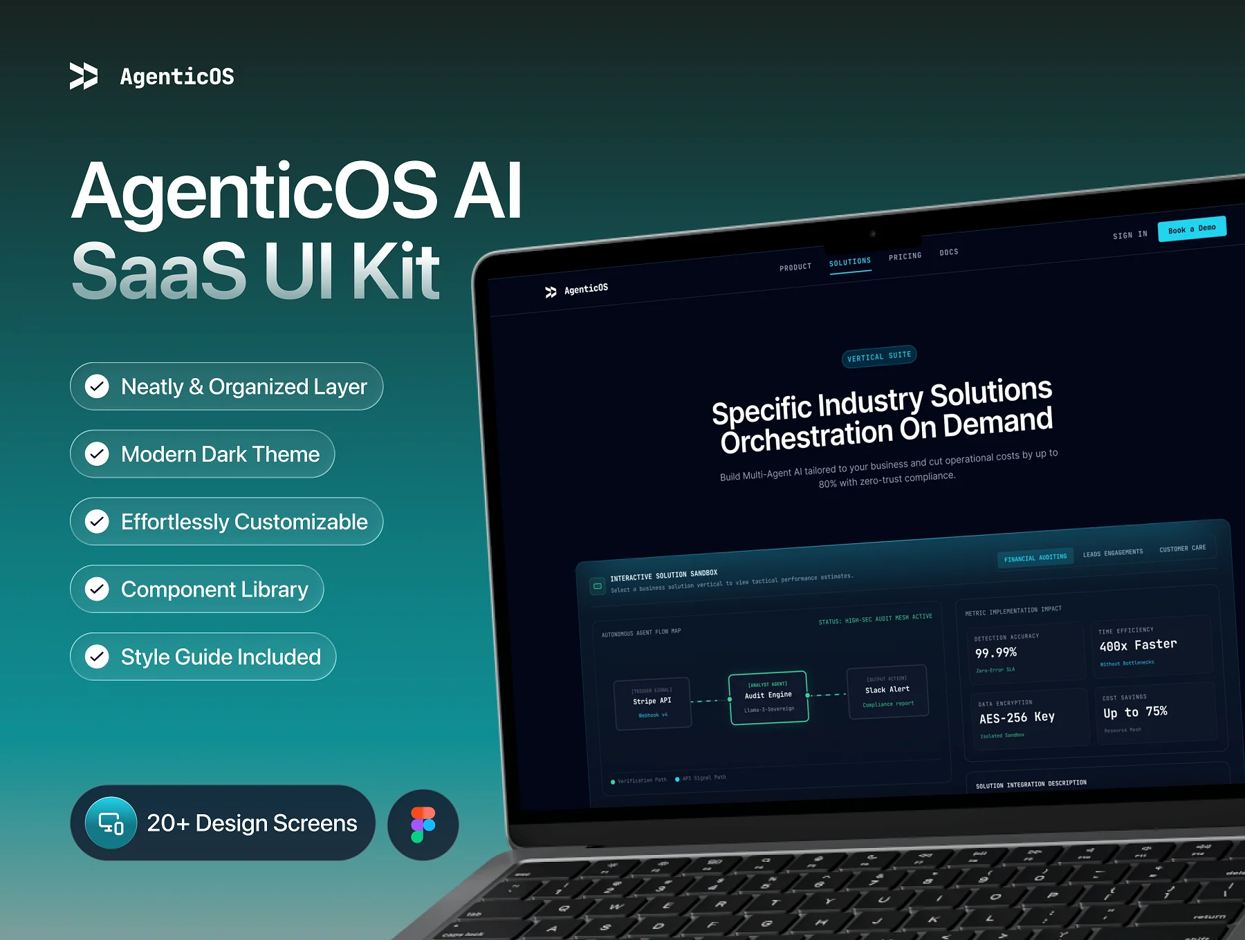 AgenticOS - AI SaaS Website UI Kit