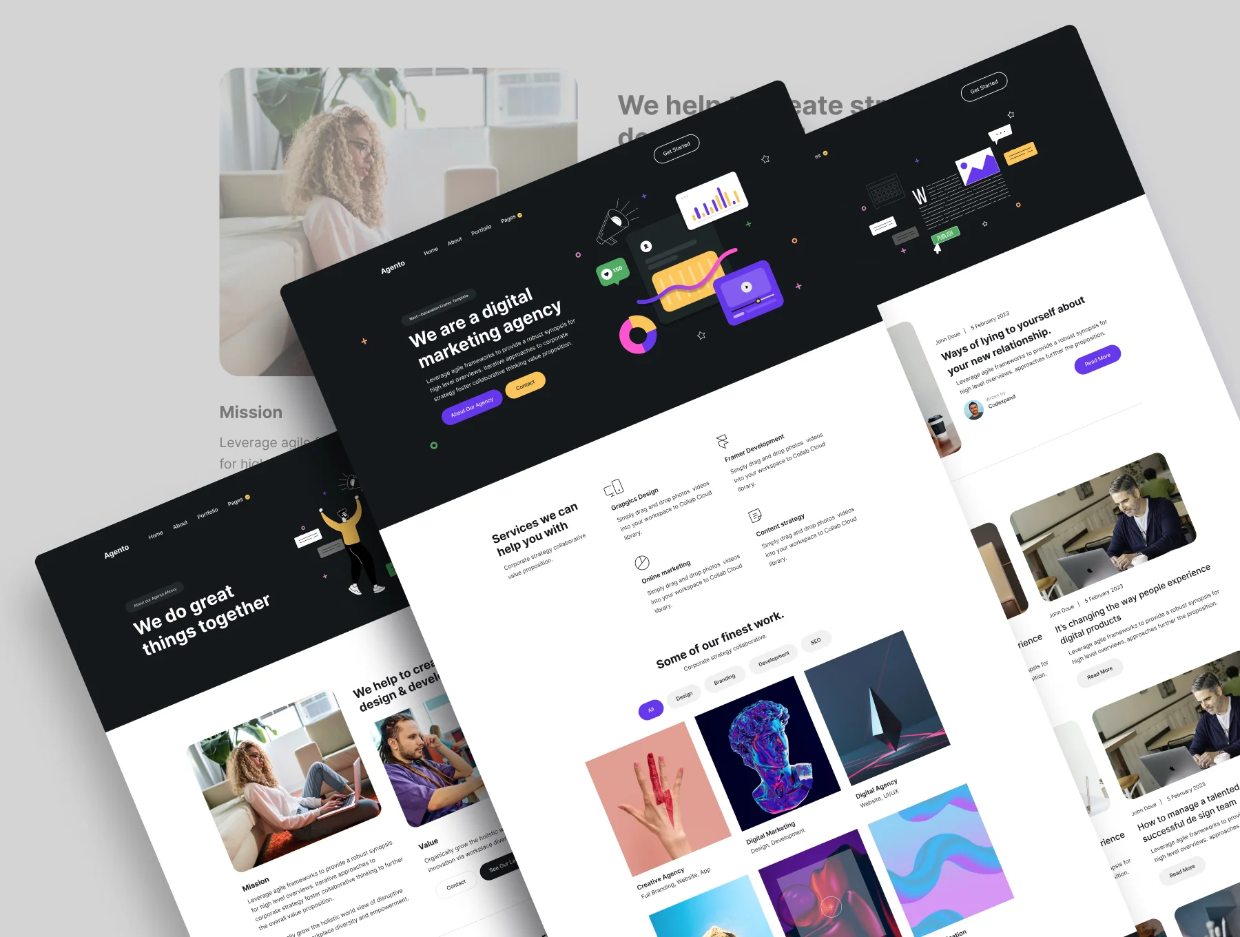 Agento - Agency Website Framer Template