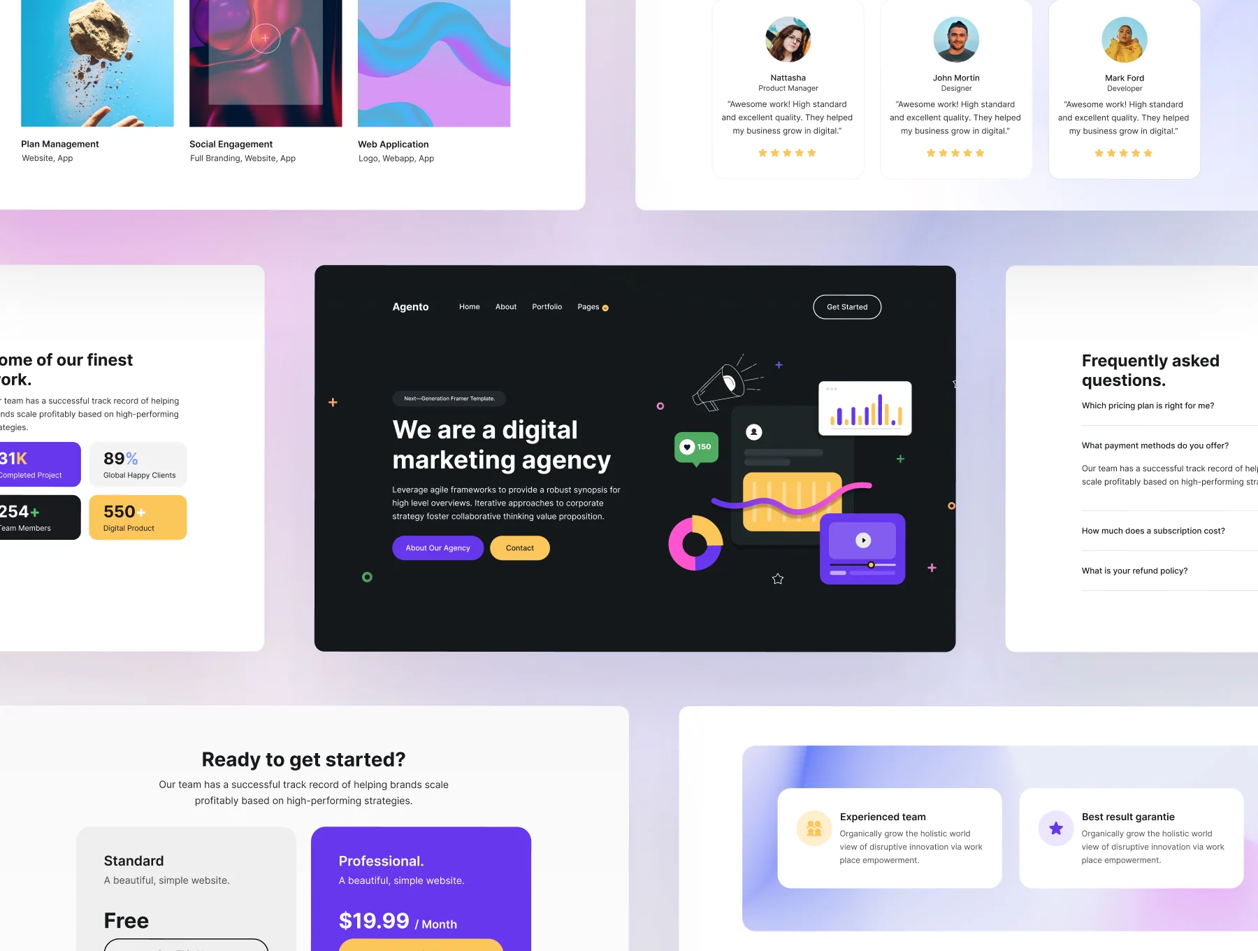 Agento - Agency Website Framer Template 2