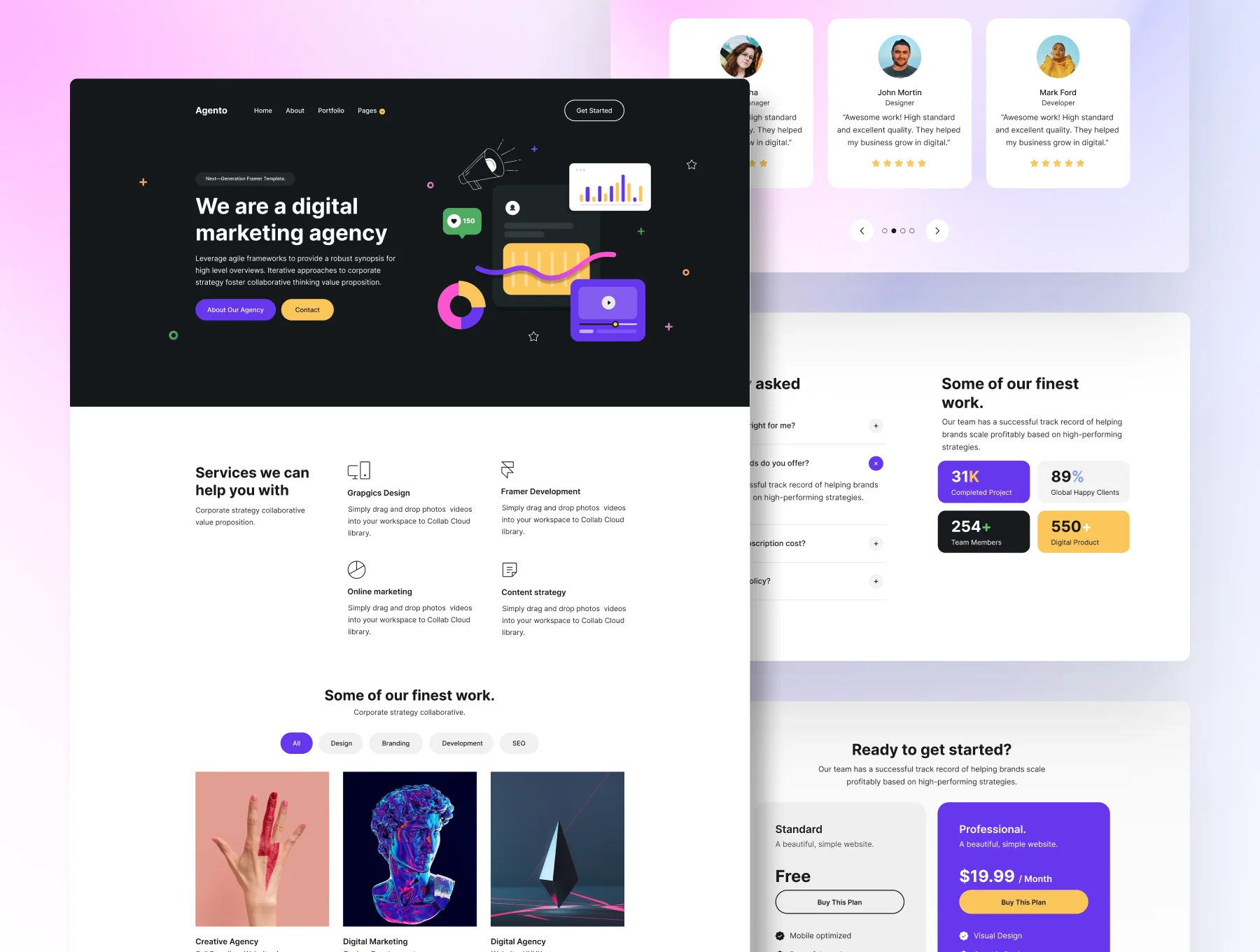 Agento - Agency Website Framer Template 6