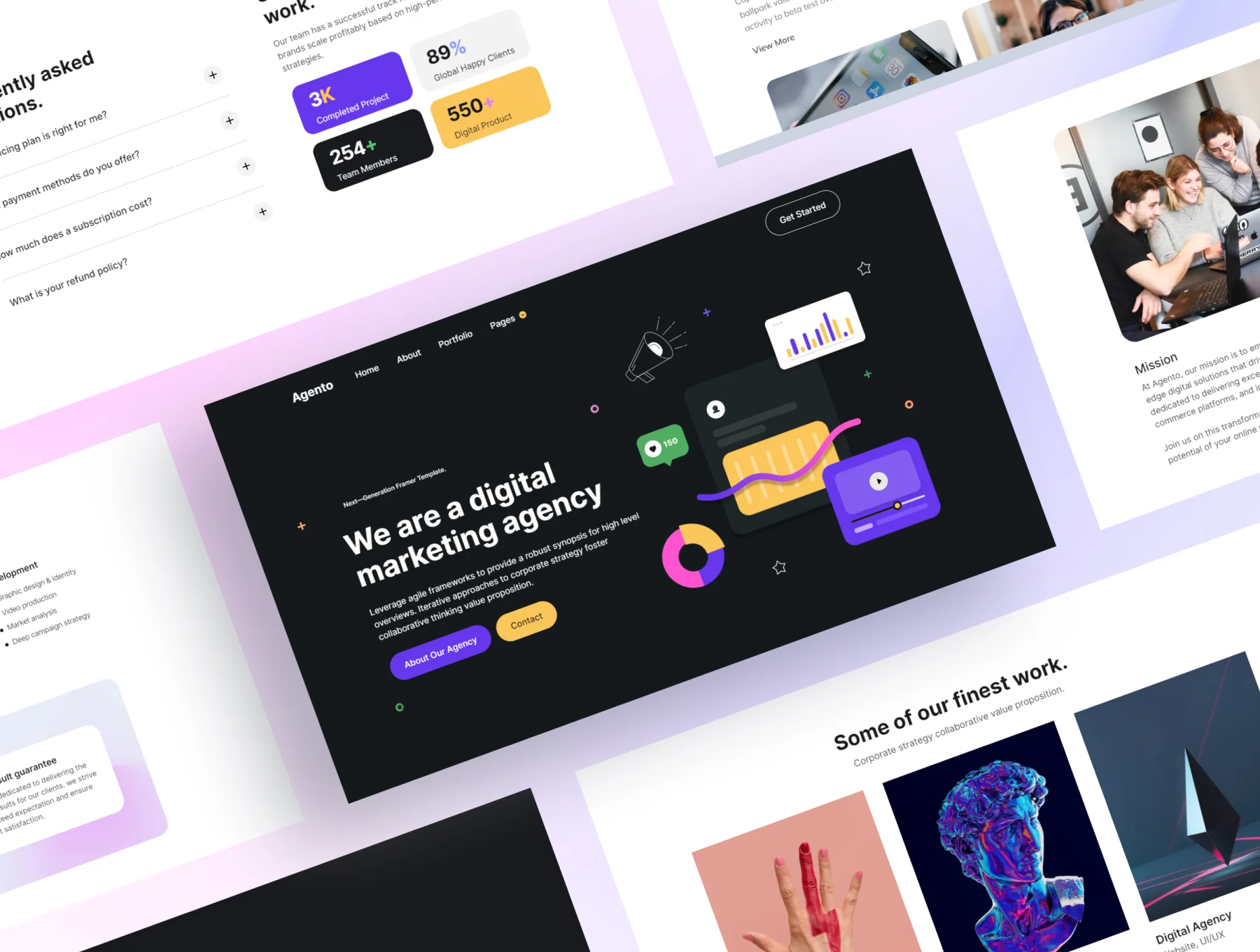 Agento - Agency Website Framer Template 7