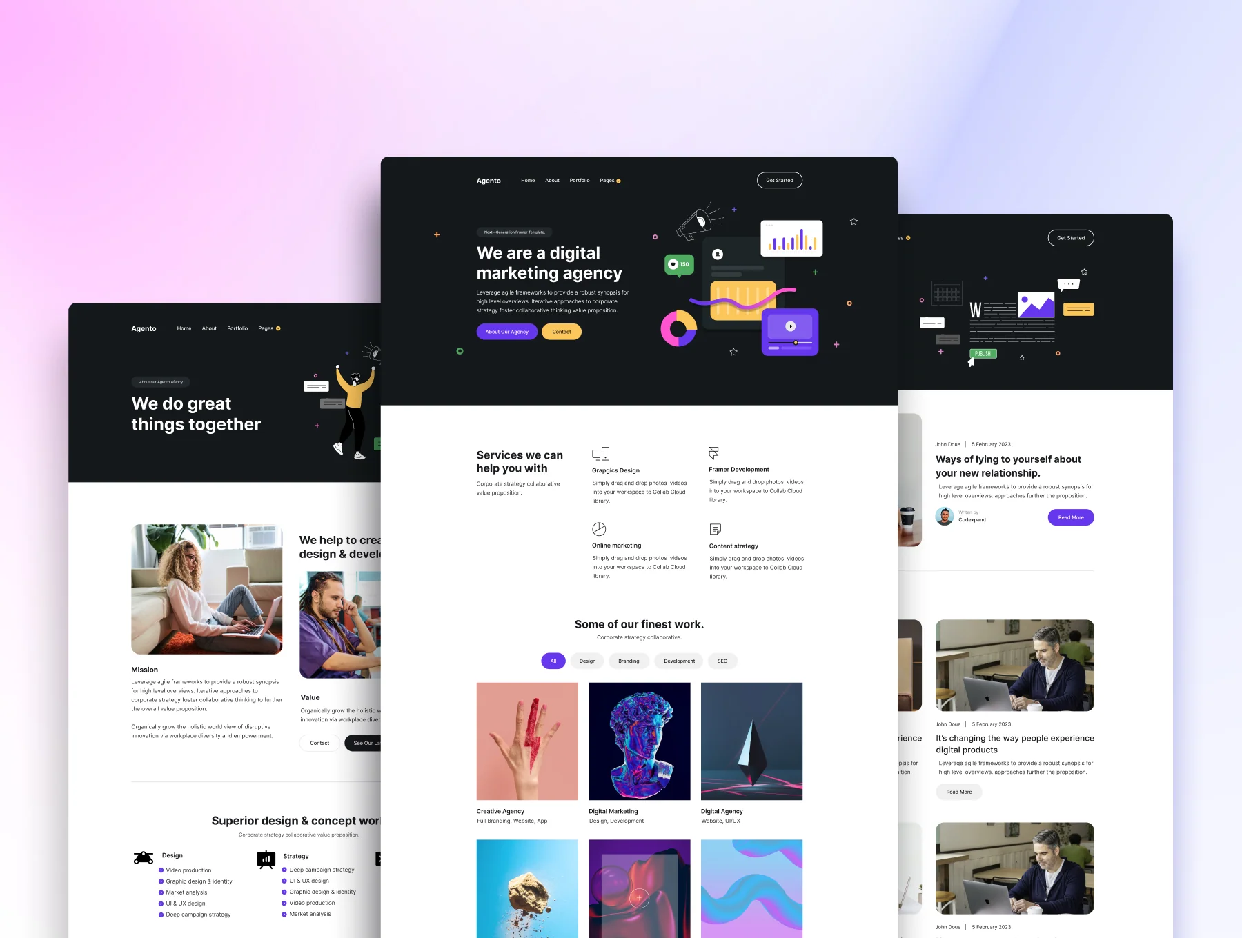 Agento - Agency Website Framer Template 8