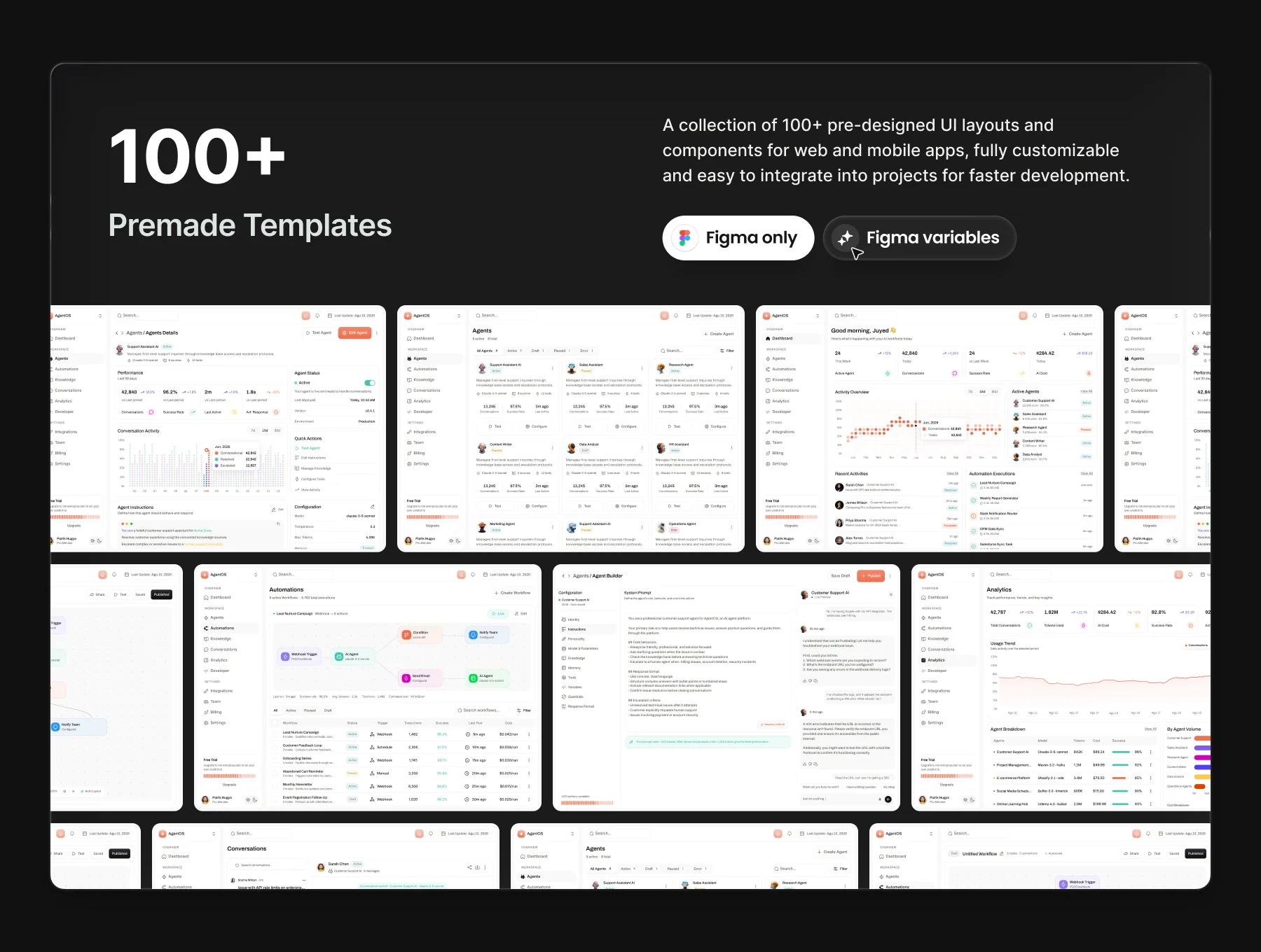 AgentOS - AI Agent Builder & Automation SaaS UI Kit 4
