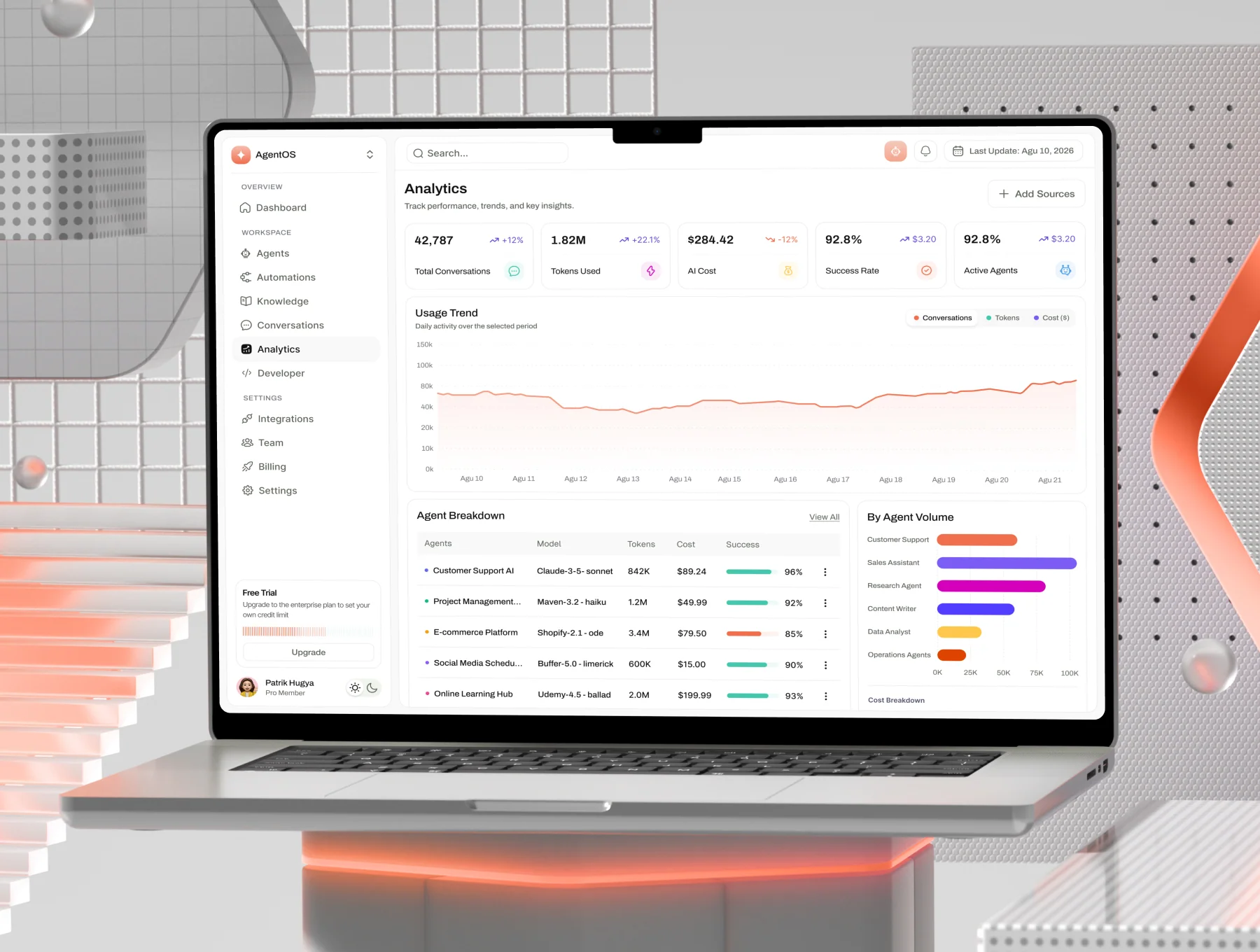 AgentOS - AI Agent Builder & Automation SaaS UI Kit 5