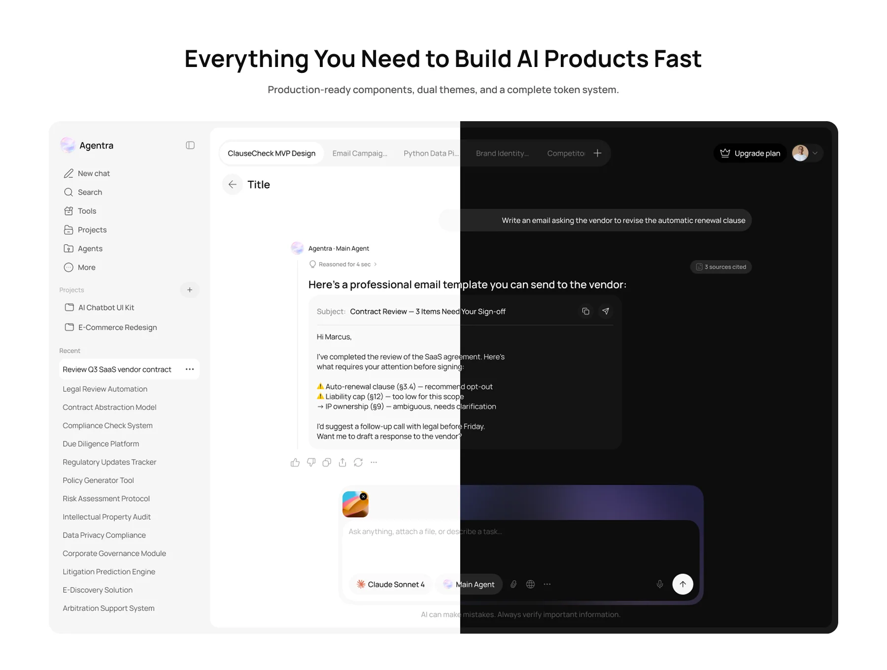 Agentra | AI Chat Interface UI Kit for Figma 2