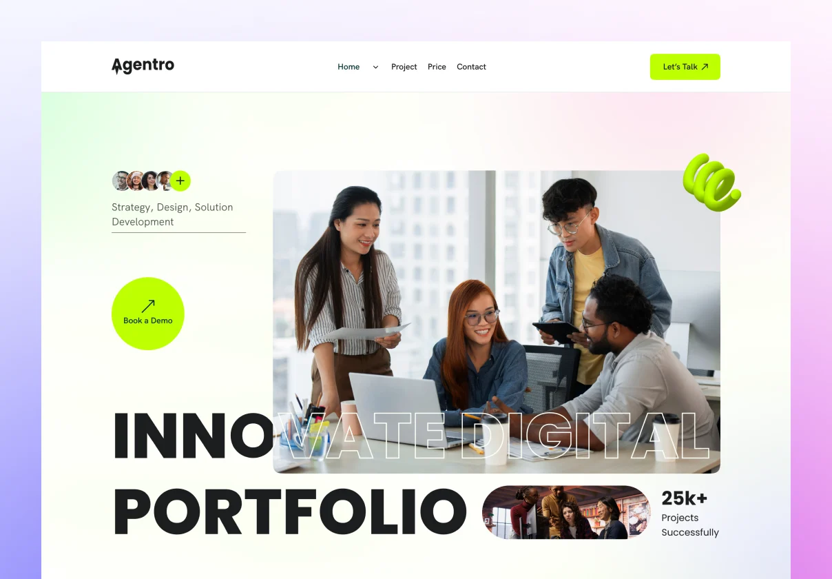 Agentro Creative Digital Agency Portfolio Tamplate