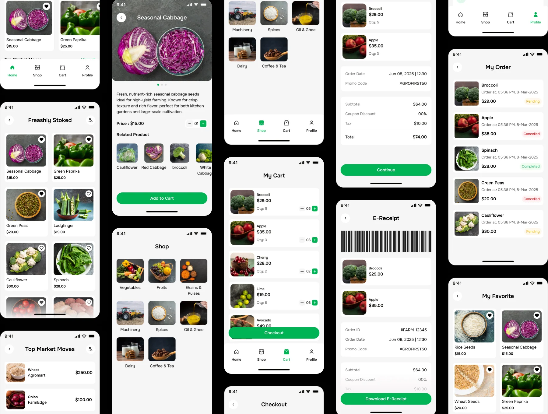 Agri Farming - Agriculture E-commerce Mobile App UI Kit 4