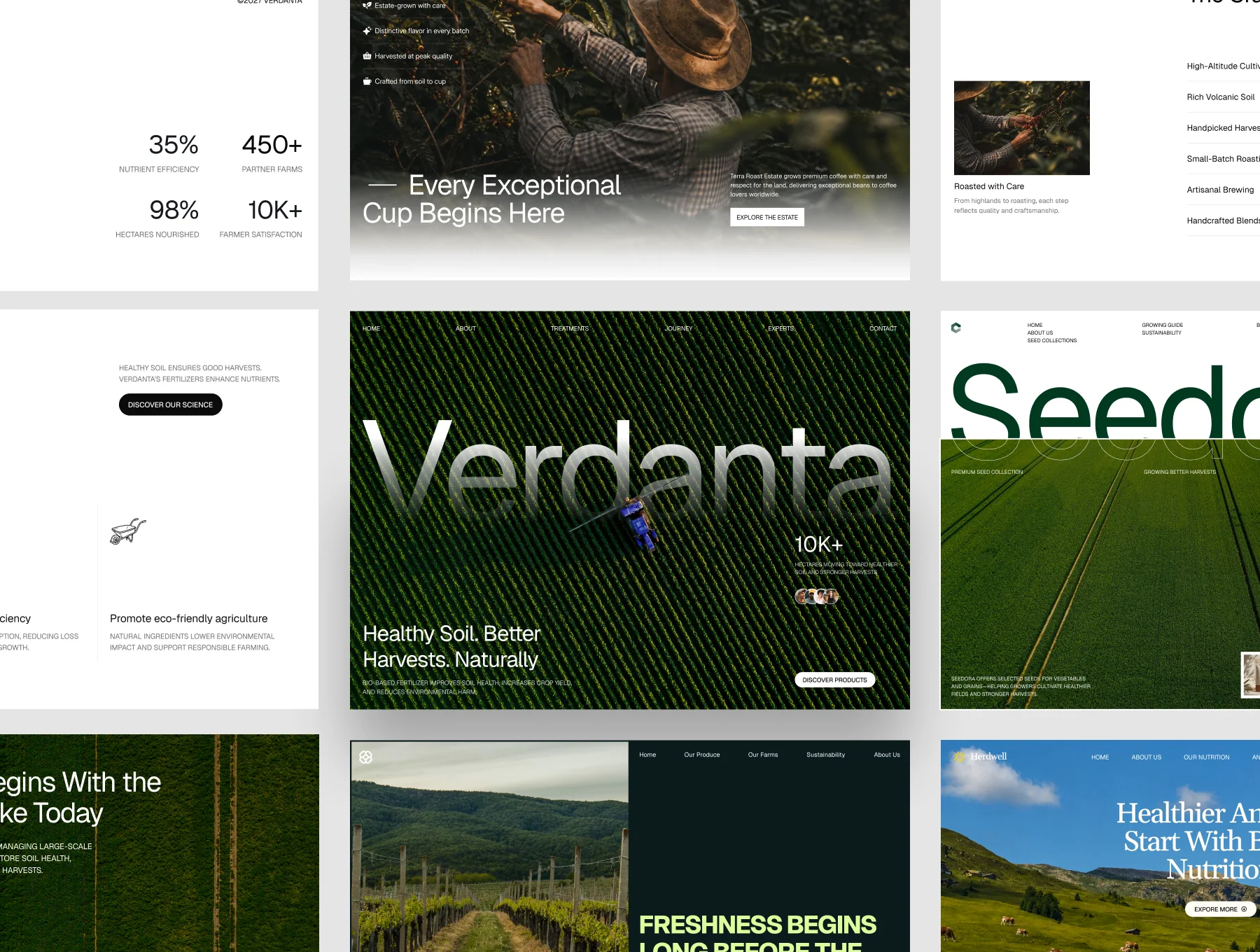 Agribusiness Landing Page UI Kit 3