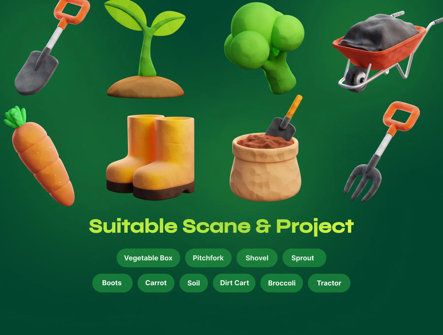 Agriculture 3D Icon Pack 4