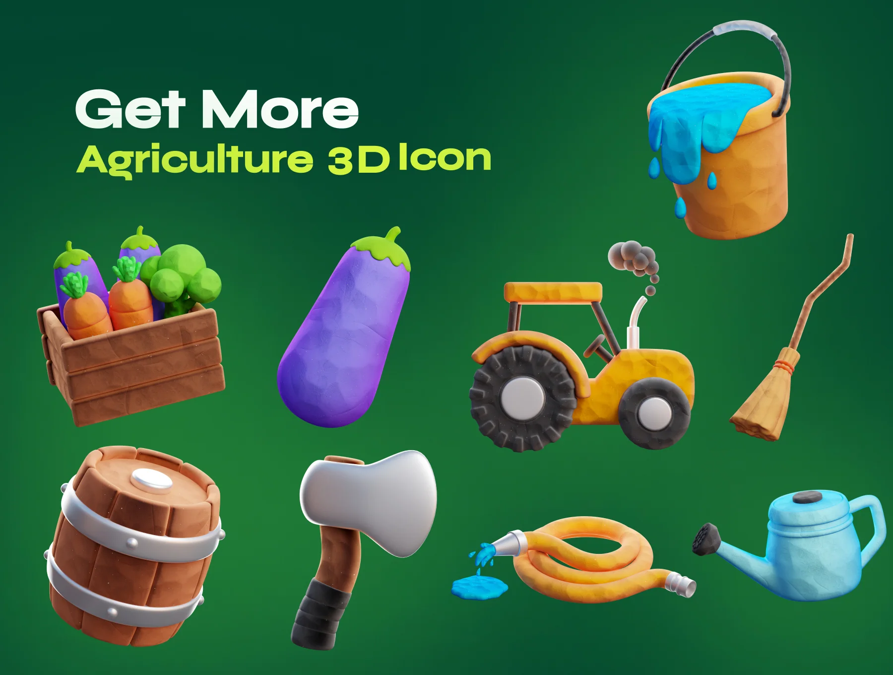 Agriculture 3D Icon Pack 7