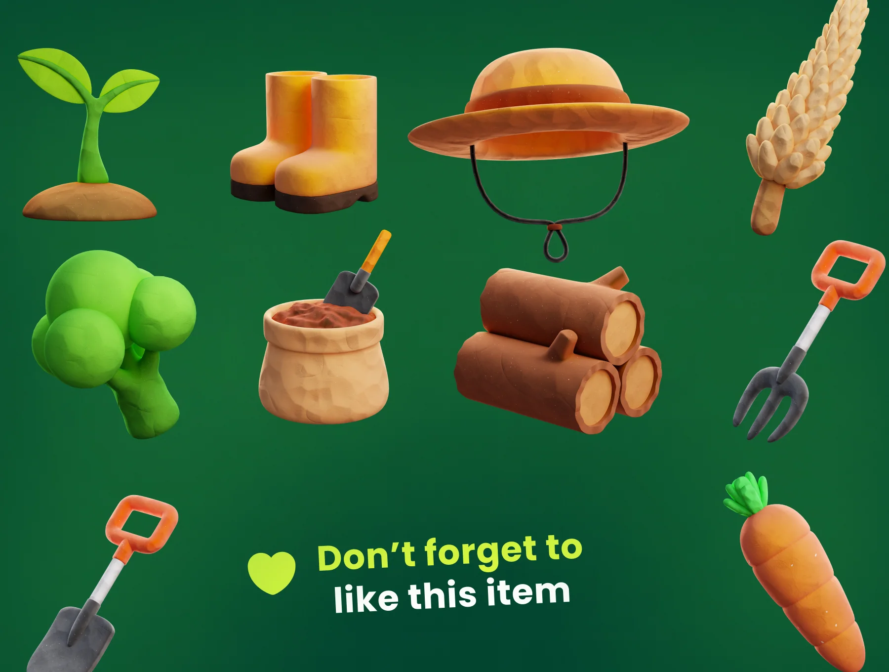 Agriculture 3D Icon Pack 8