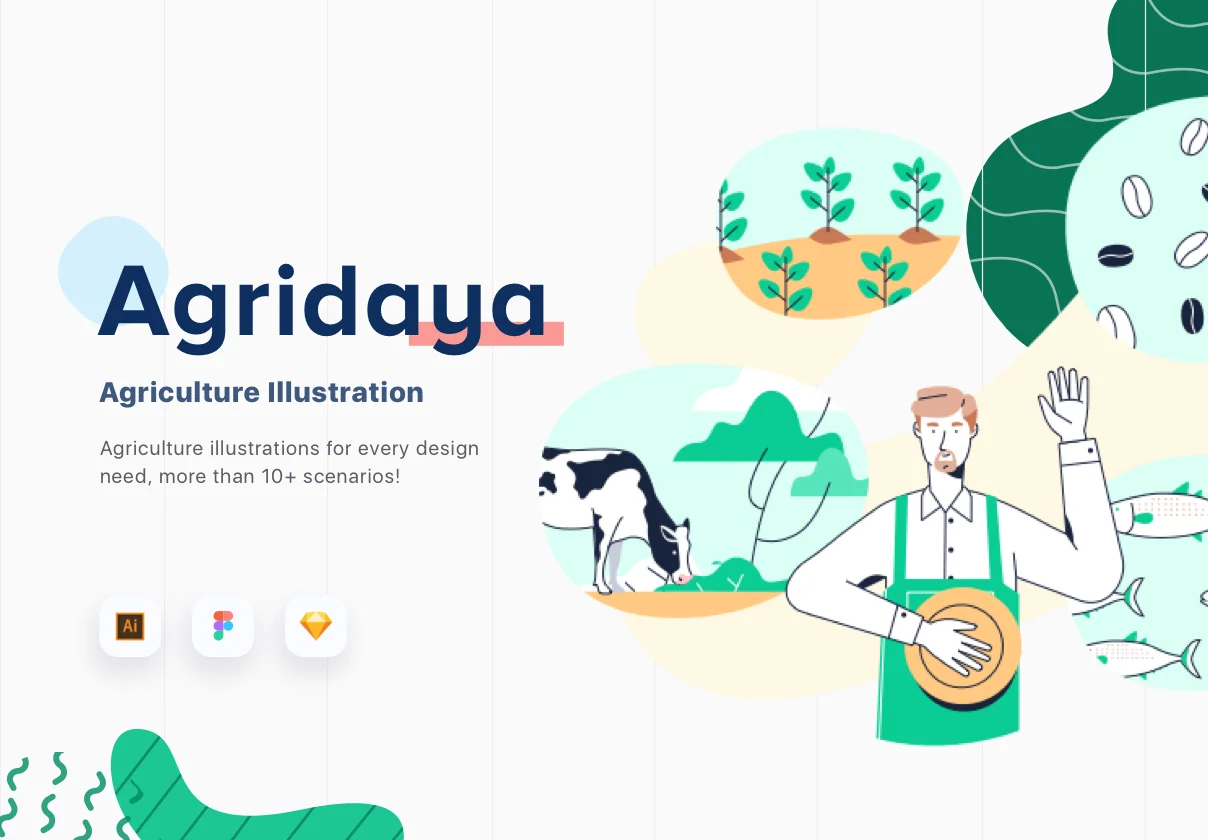Agridaya - Agriculture Investment Illustration Set