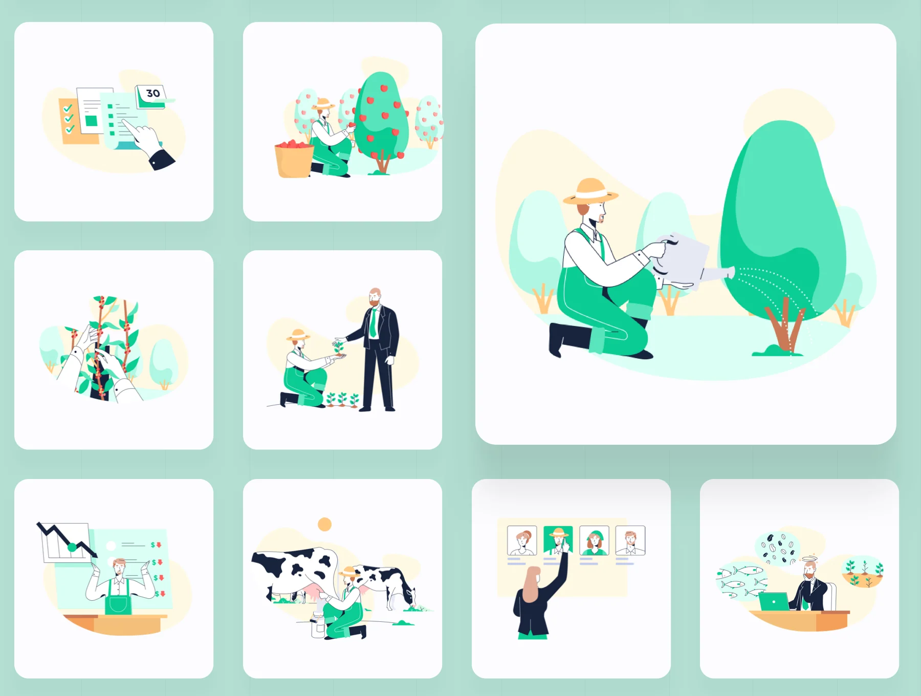 Agridaya - Agriculture Investment Illustration Set 4