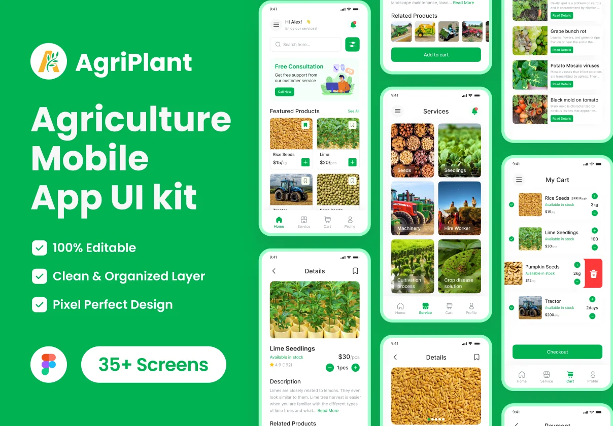 Agriplant - Agriculture App UI Kit