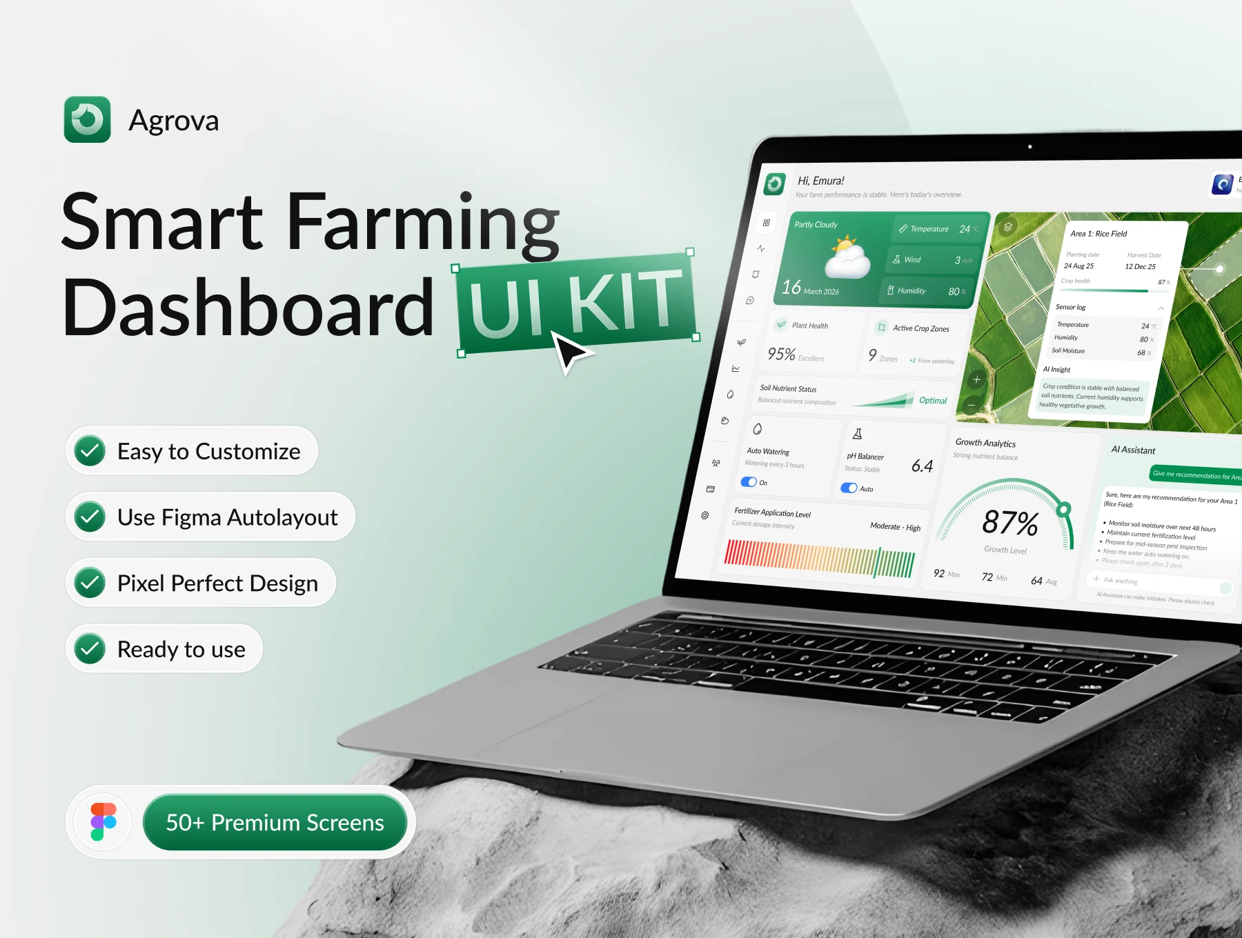 Agrova - Smart Farming Dashboard UI Kit