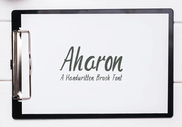 Aharon Brush Font