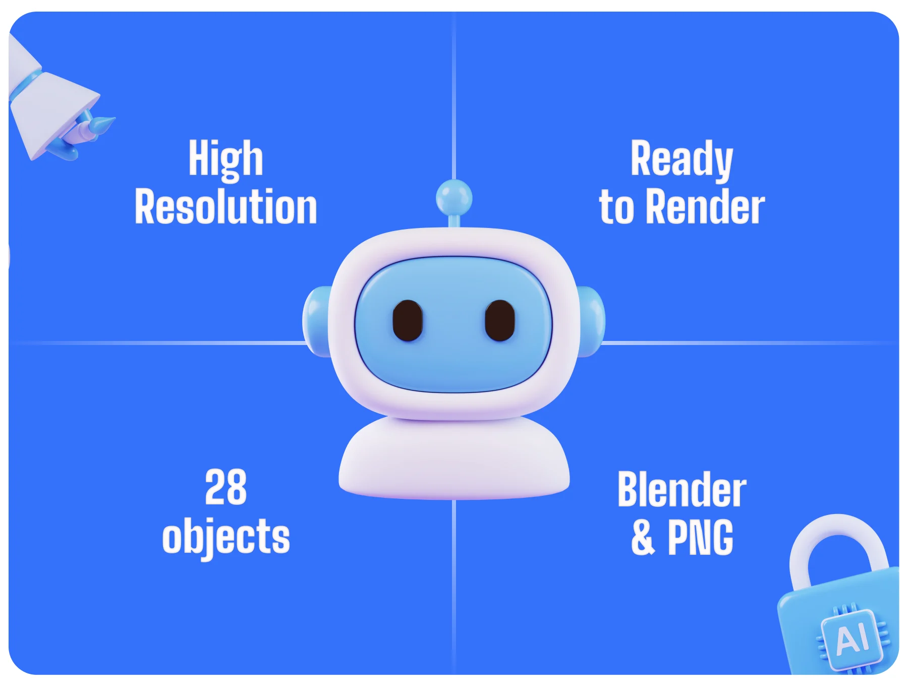 AI 3D Icons 2