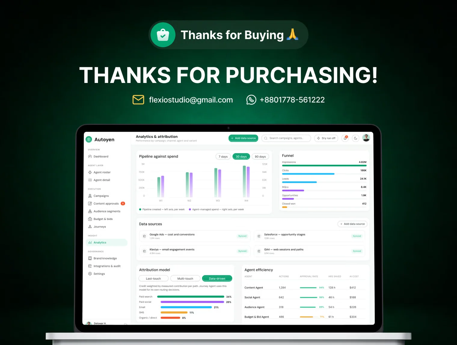 AI Agentic Marketing Automation UI Kit 6