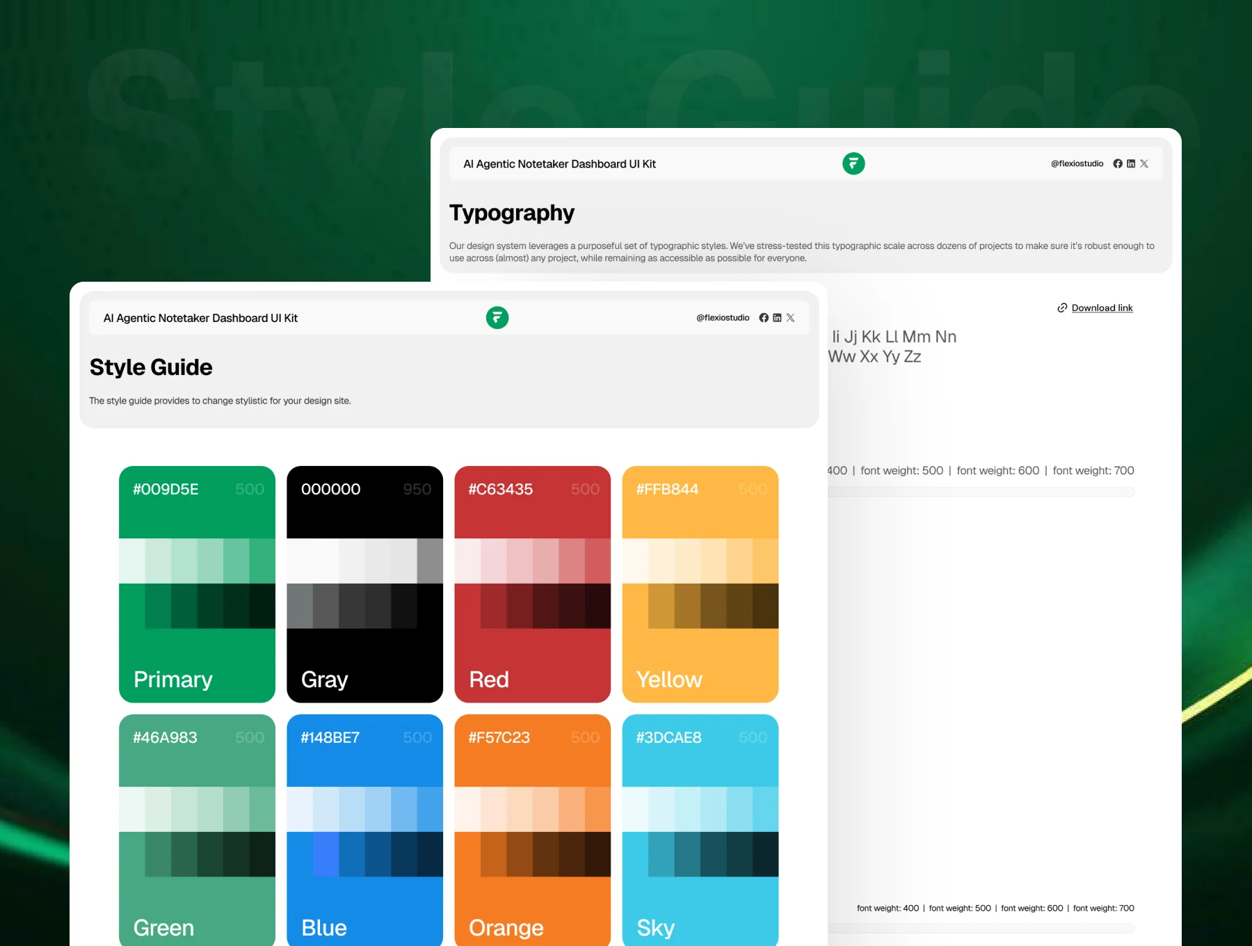AI Agentic Notetaker Dashboard UI Kits 3
