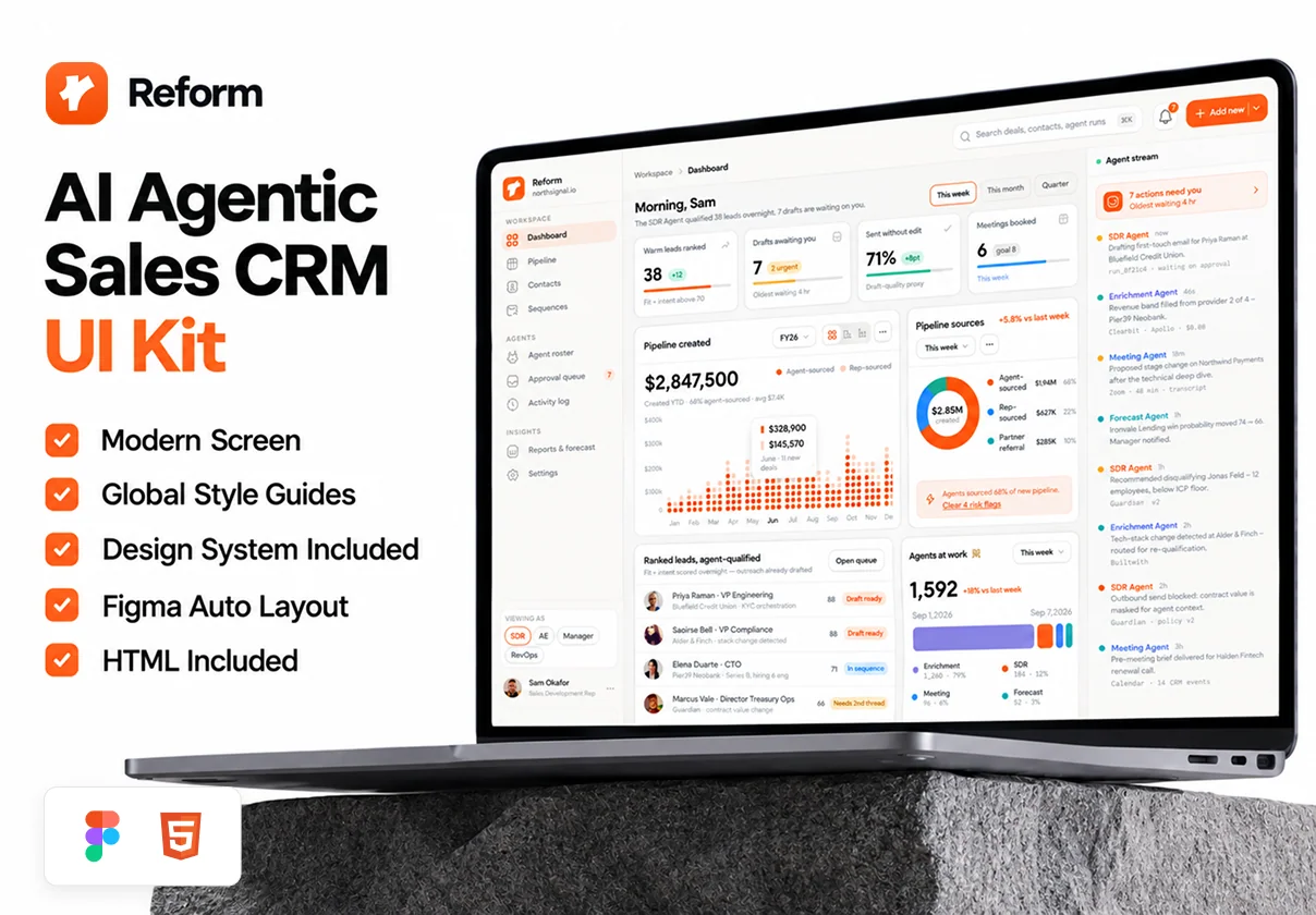 Reform - AI Agentic Sales CRM UI Kit