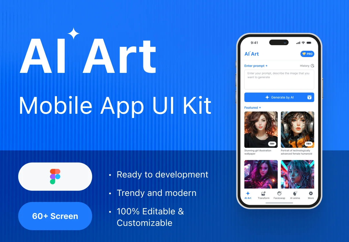 AI Art Generator UI Kit
