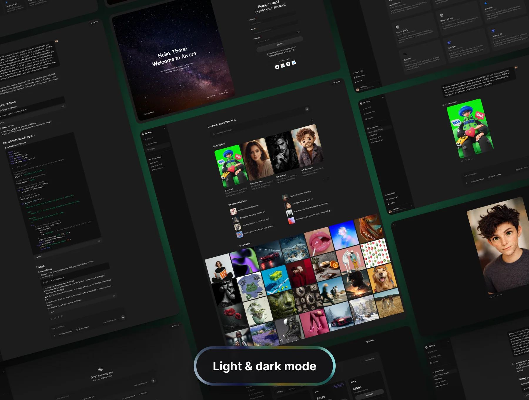AIVORA: AI Assistant Web App UI KIT 4