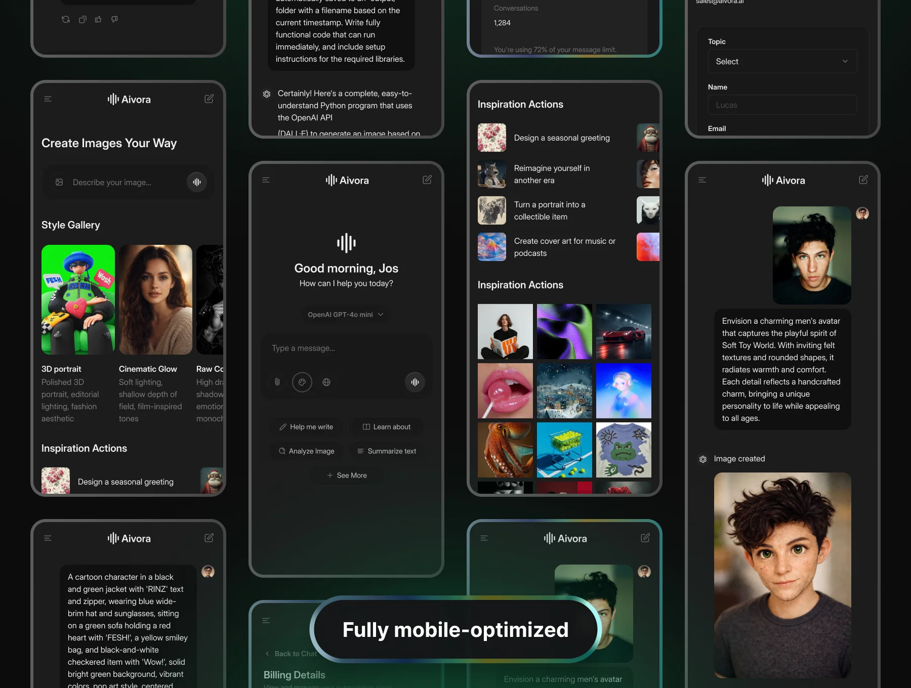 AIVORA: AI Assistant Web App UI KIT 5
