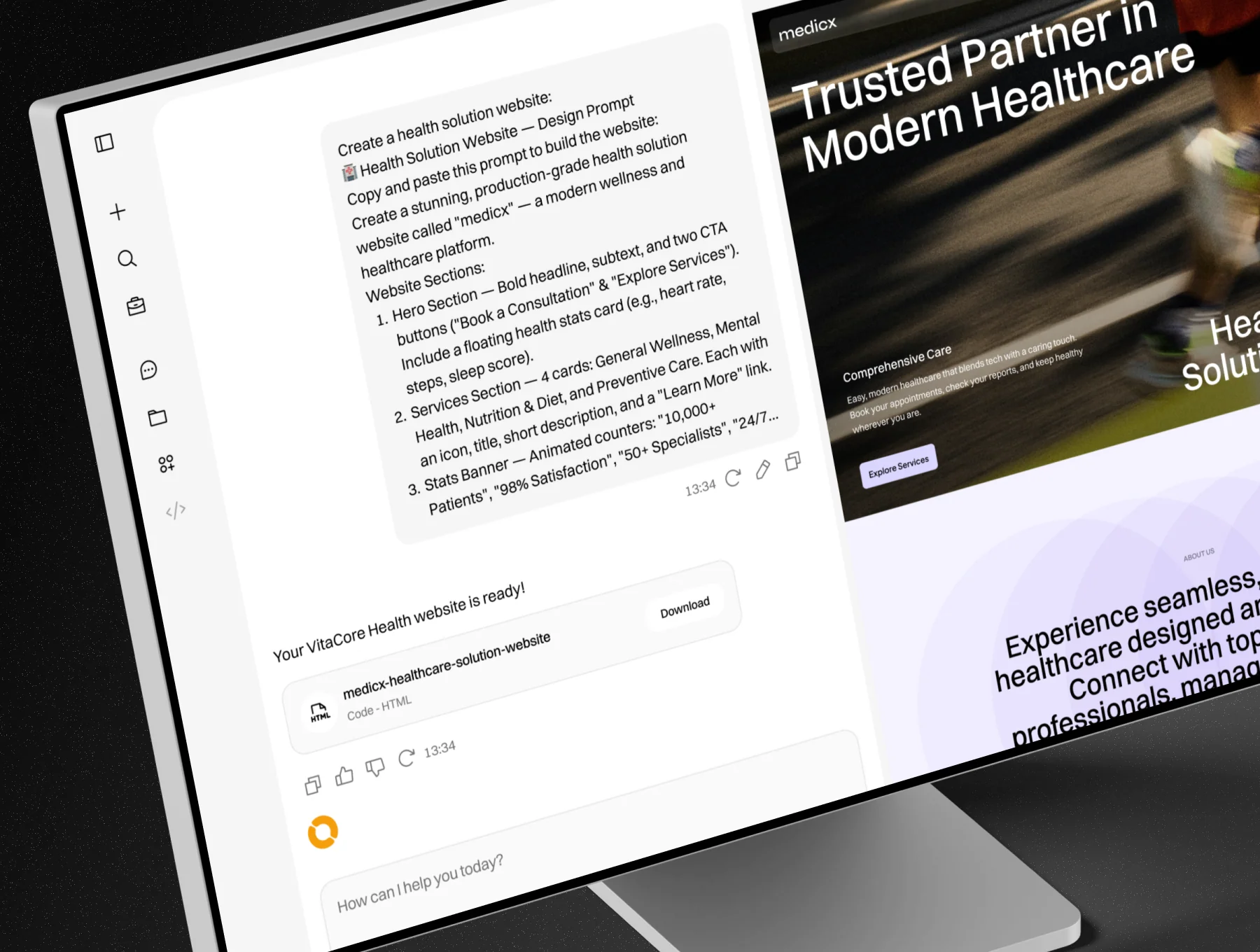 AI Assistant – Website UI Kit Vibe Coding System 4