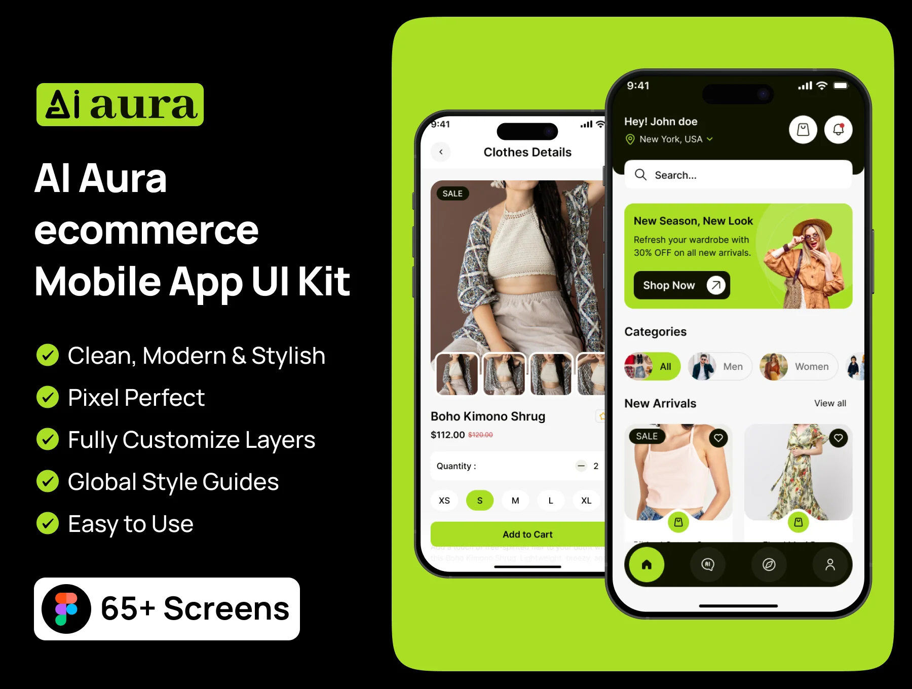 AI Aura E-commerce Mobile App UI Kit