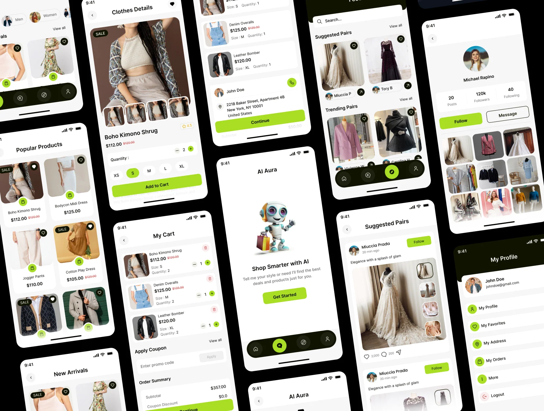 AI Aura E-commerce Mobile App UI Kit 4