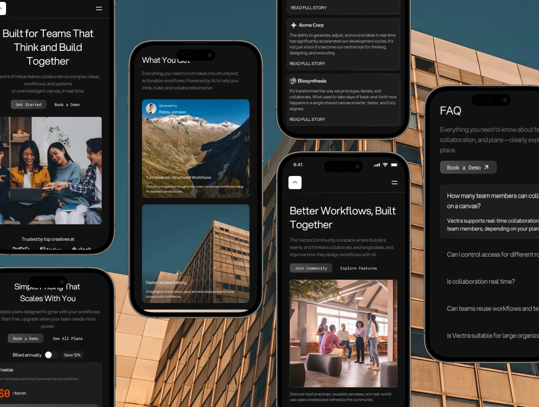 AI Canvas Website UI Kit - Vectra 5