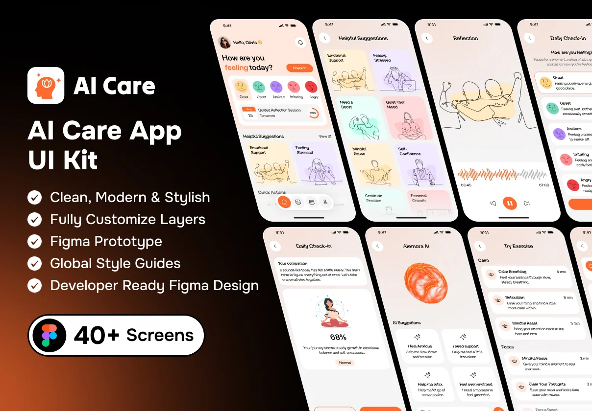AI Care App UI Kit