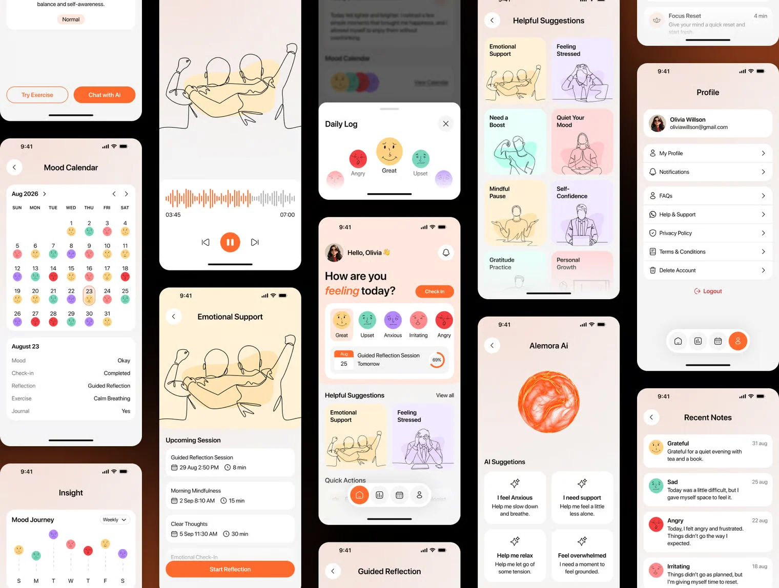 AI Care App UI Kit 4