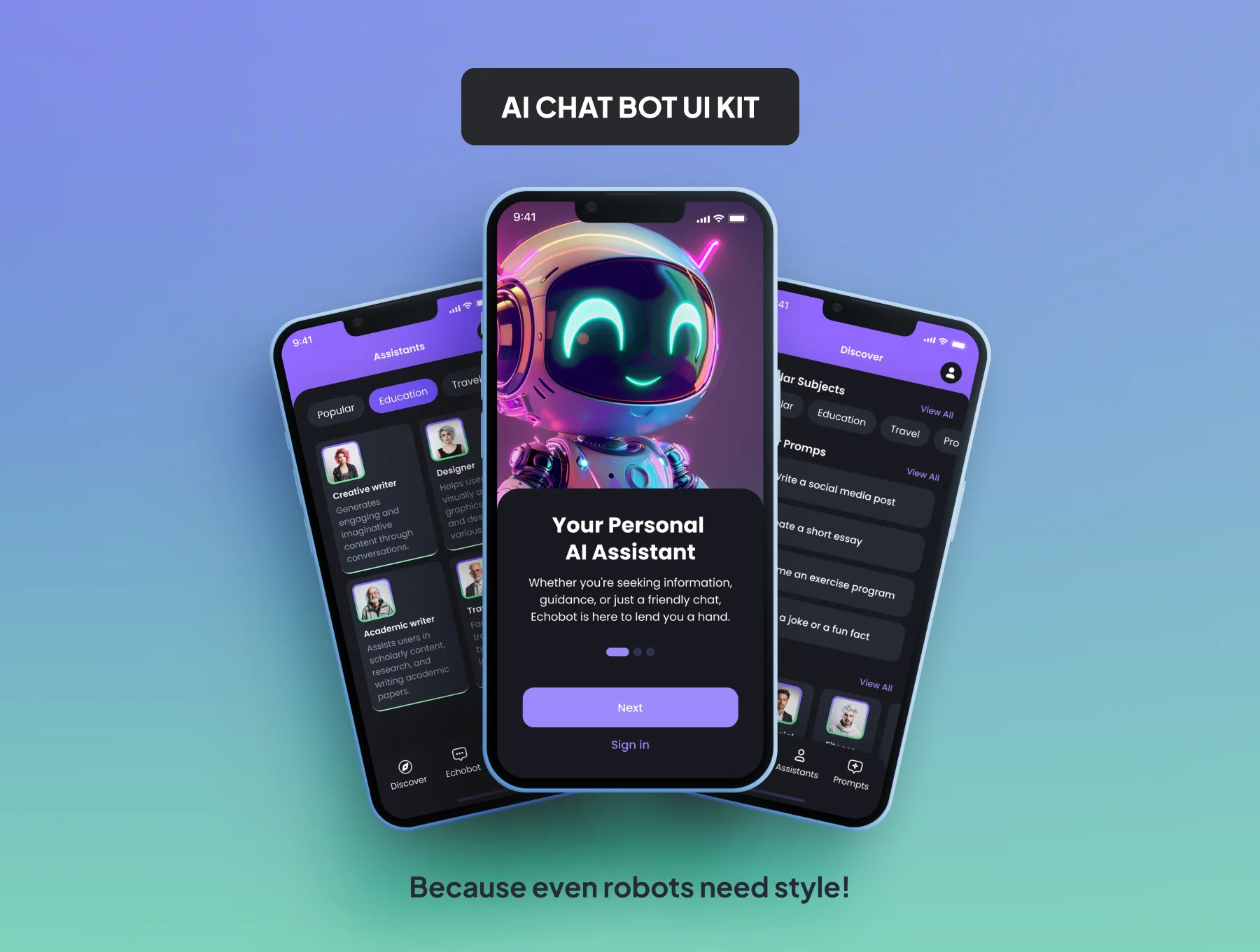 UI KIT - Mobile AI Chat bot