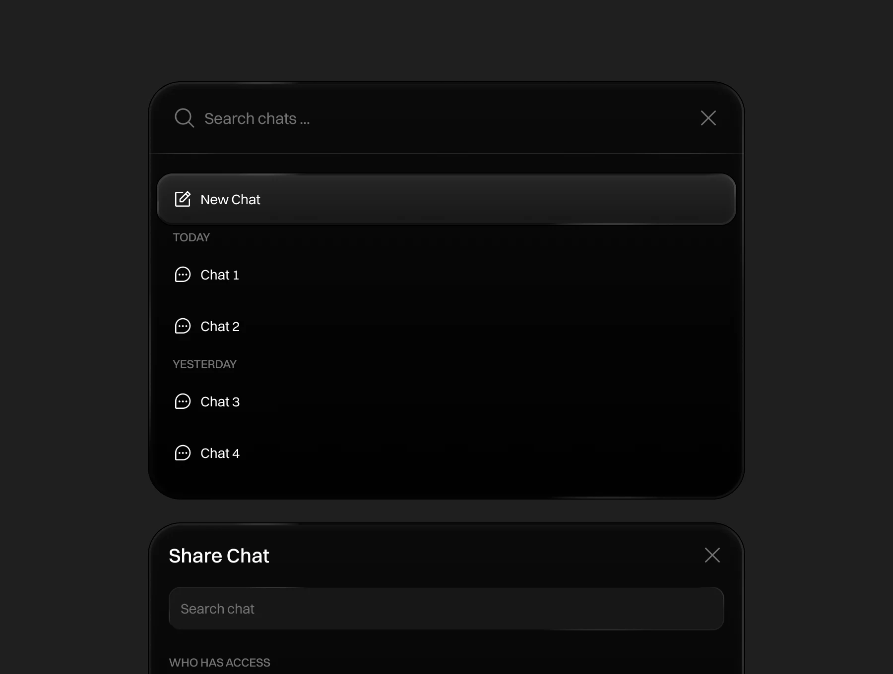 AI Chat Metallic Widgets UI Kit 5