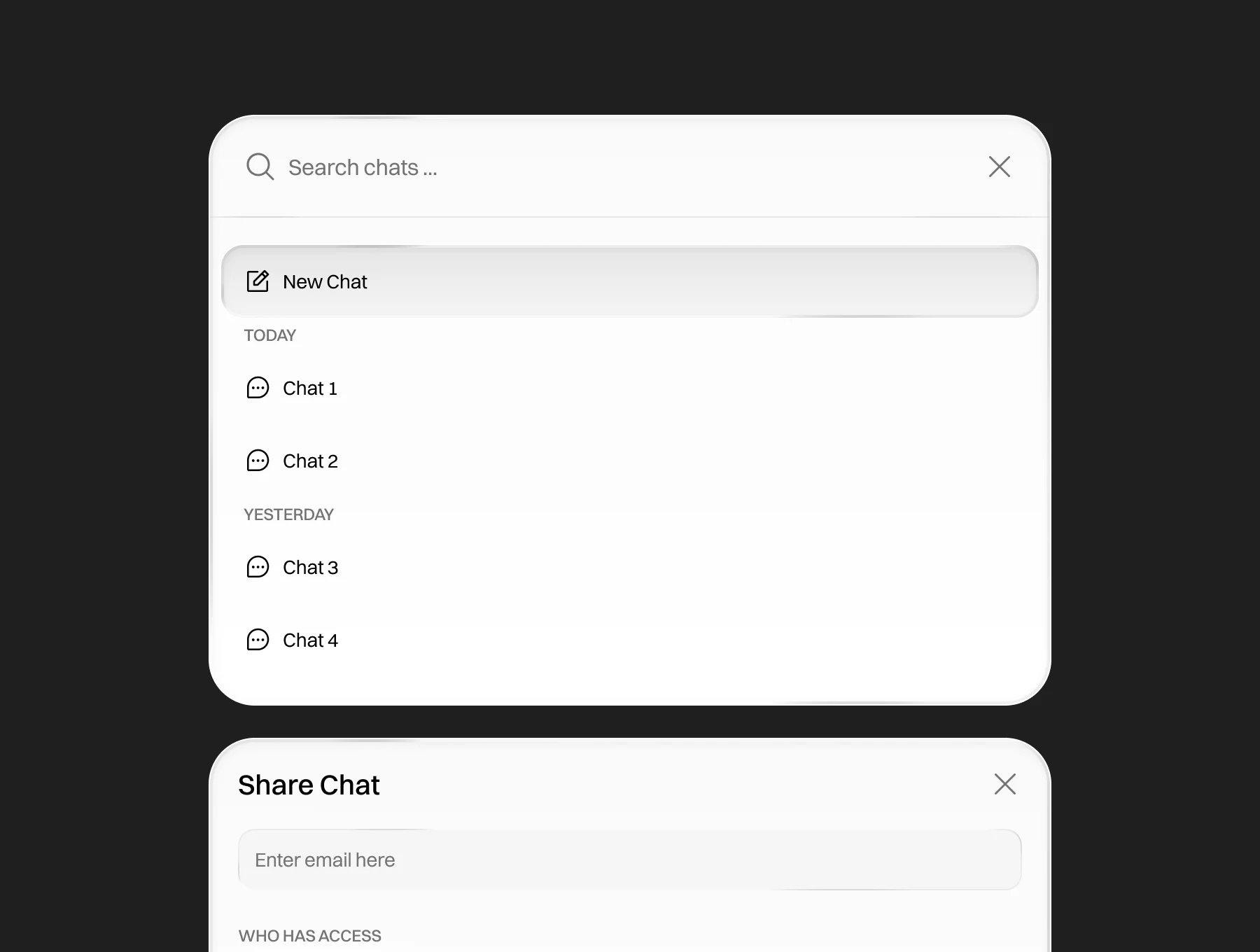 AI Chat Metallic Widgets UI Kit 6