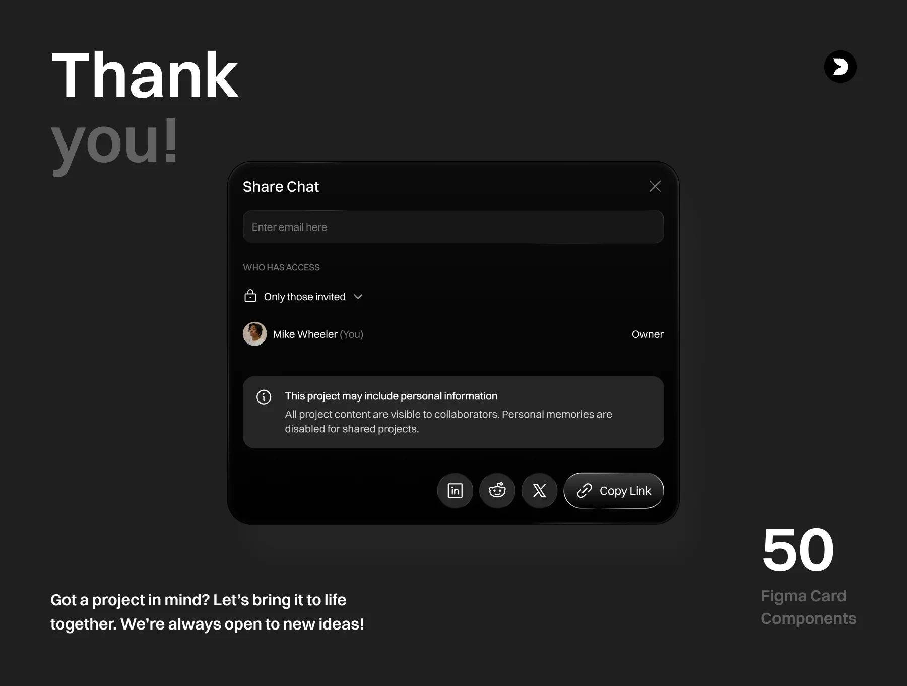 AI Chat Metallic Widgets UI Kit 8