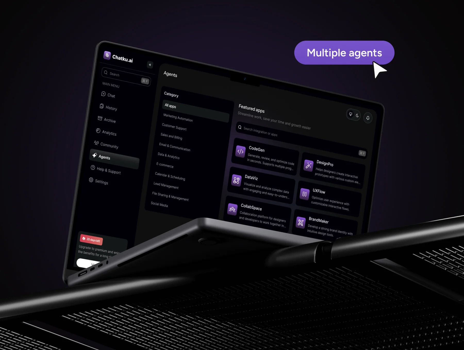 AI Chatbot SaaS Dashboard UI Kit — Chatku 5