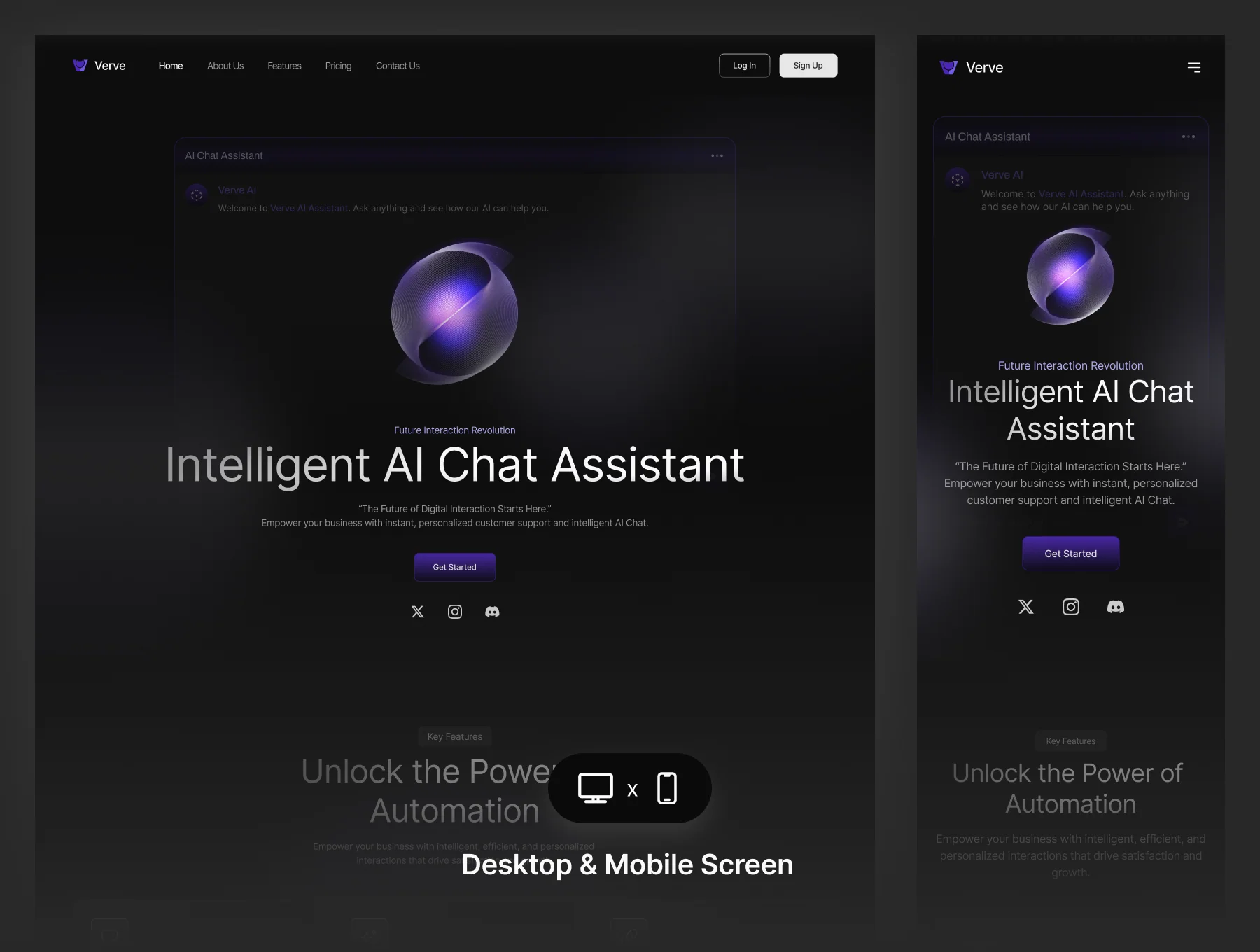 AI Chat Assistant Website UI Kit 2